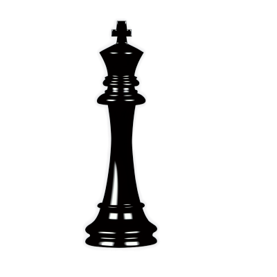 透明背景下的像素化黑色棋子素材