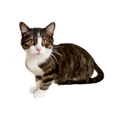 透明背景冬季酷猫贴纸套装