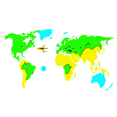海事运输地图卡通插图