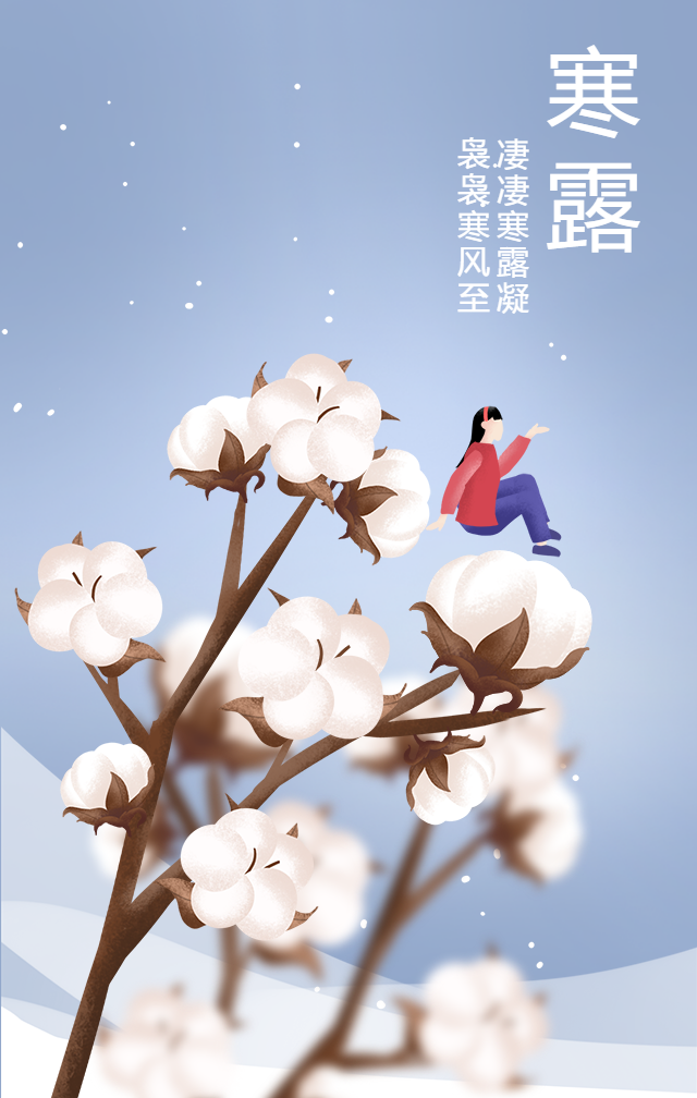 寒露二十四节气/秋天手机海报