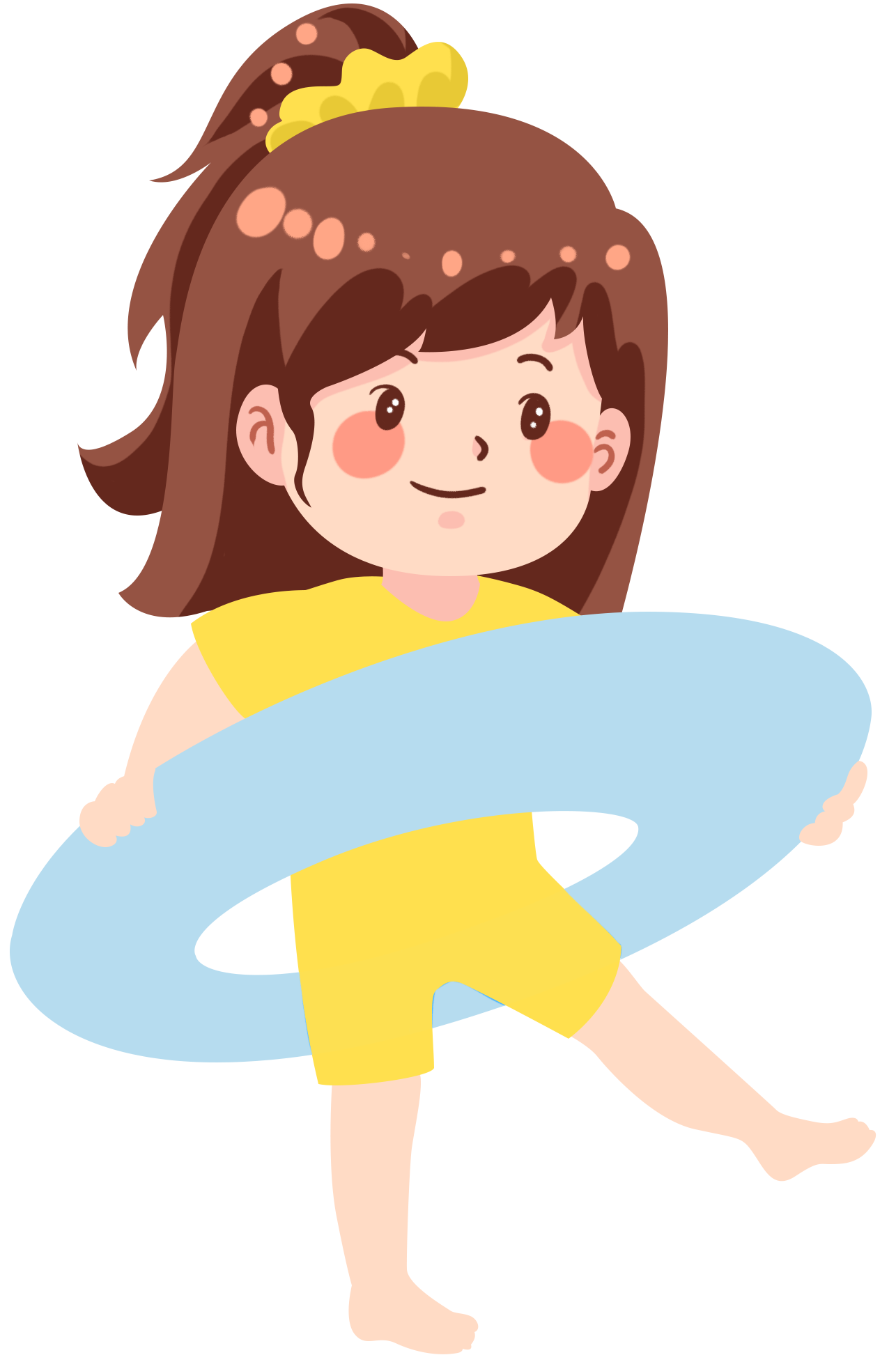 儿童游泳插画如何制作?