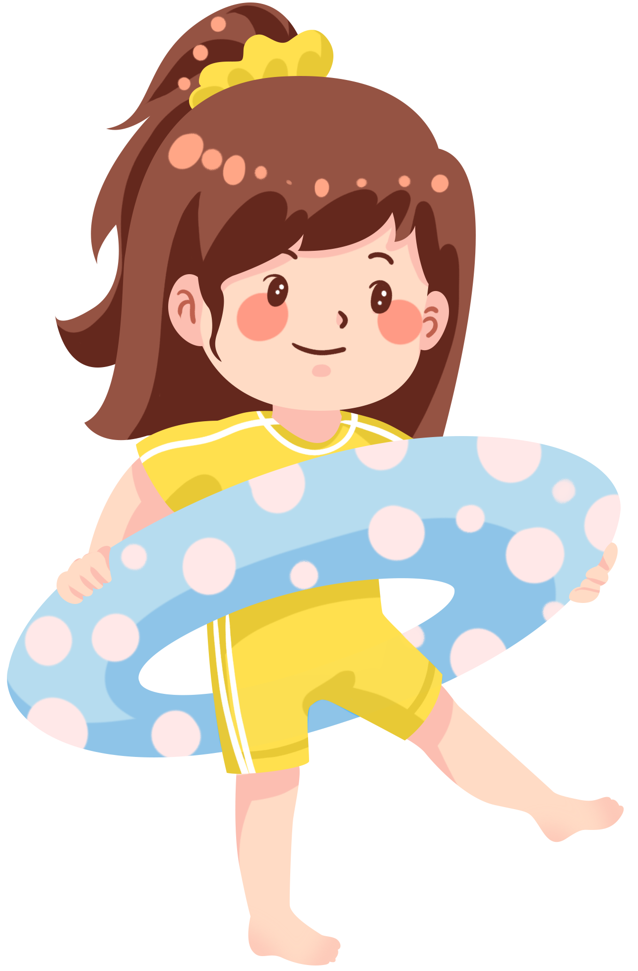 儿童游泳插画如何制作?