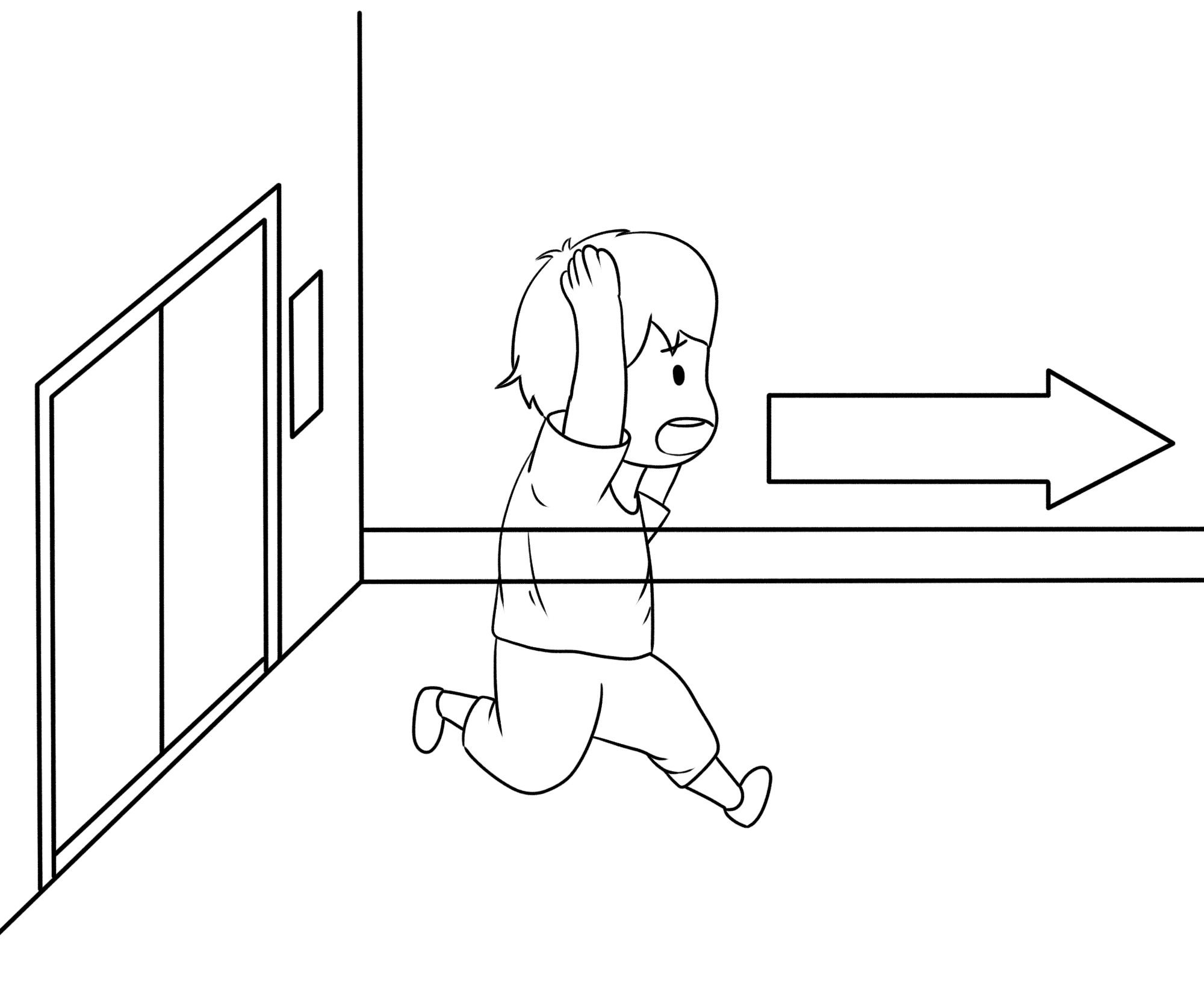 安全逃生绘画图如何制作?