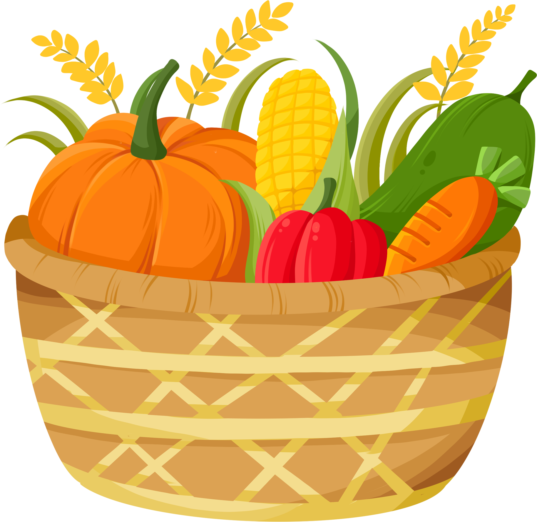 菜篮子插画制作步骤！