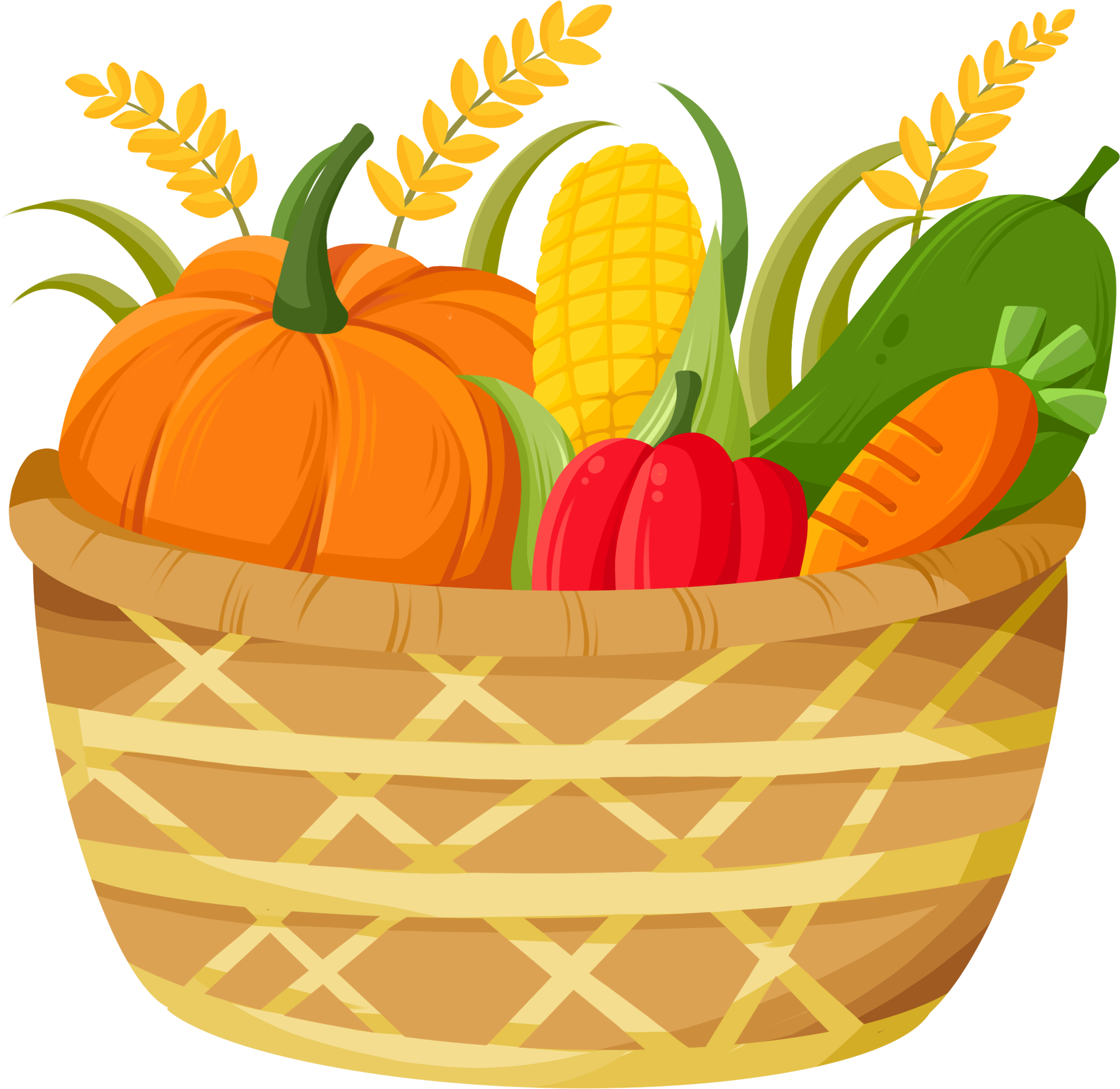 菜篮子插画制作步骤！