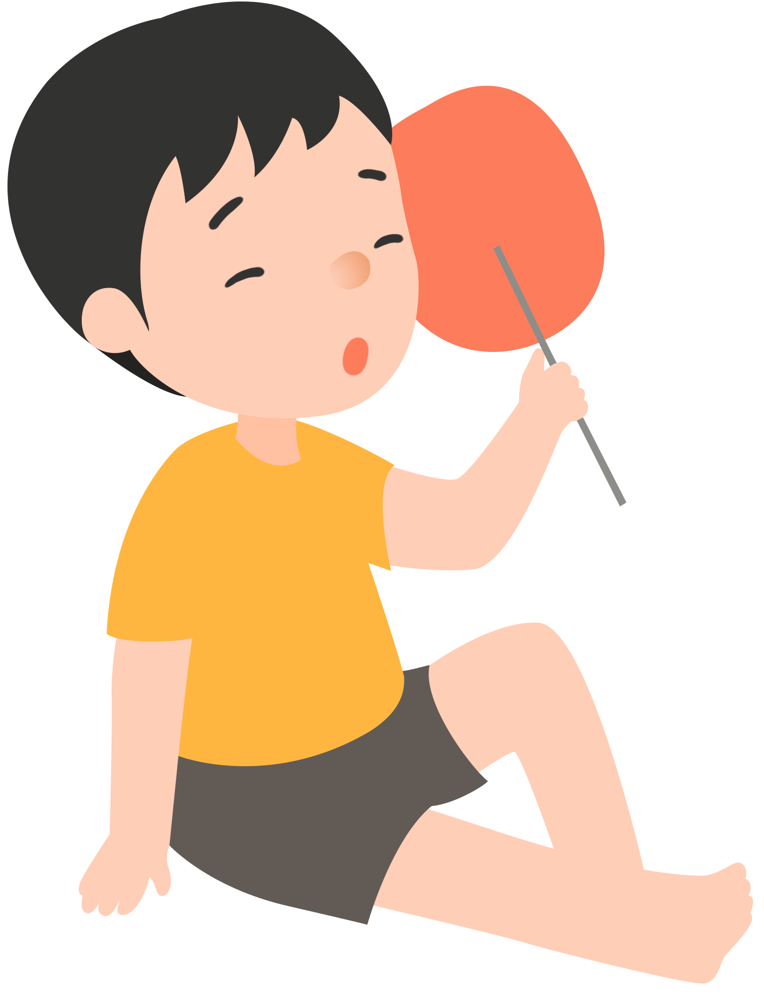 夏日高温插画素材制作方法！