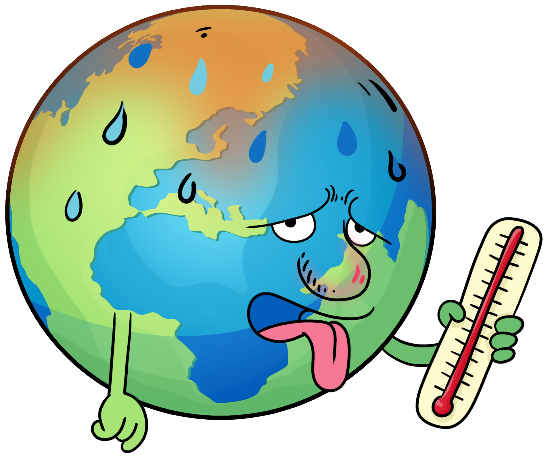 地球变暖插画图片制作步骤！