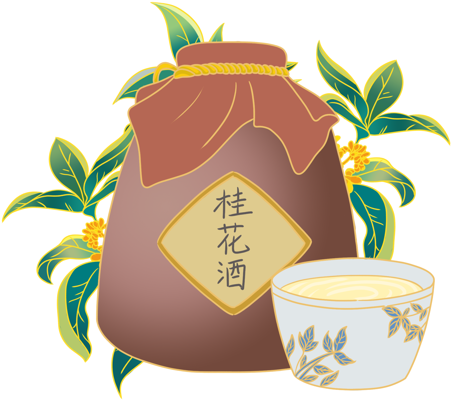 桂花的素材如何绘制?