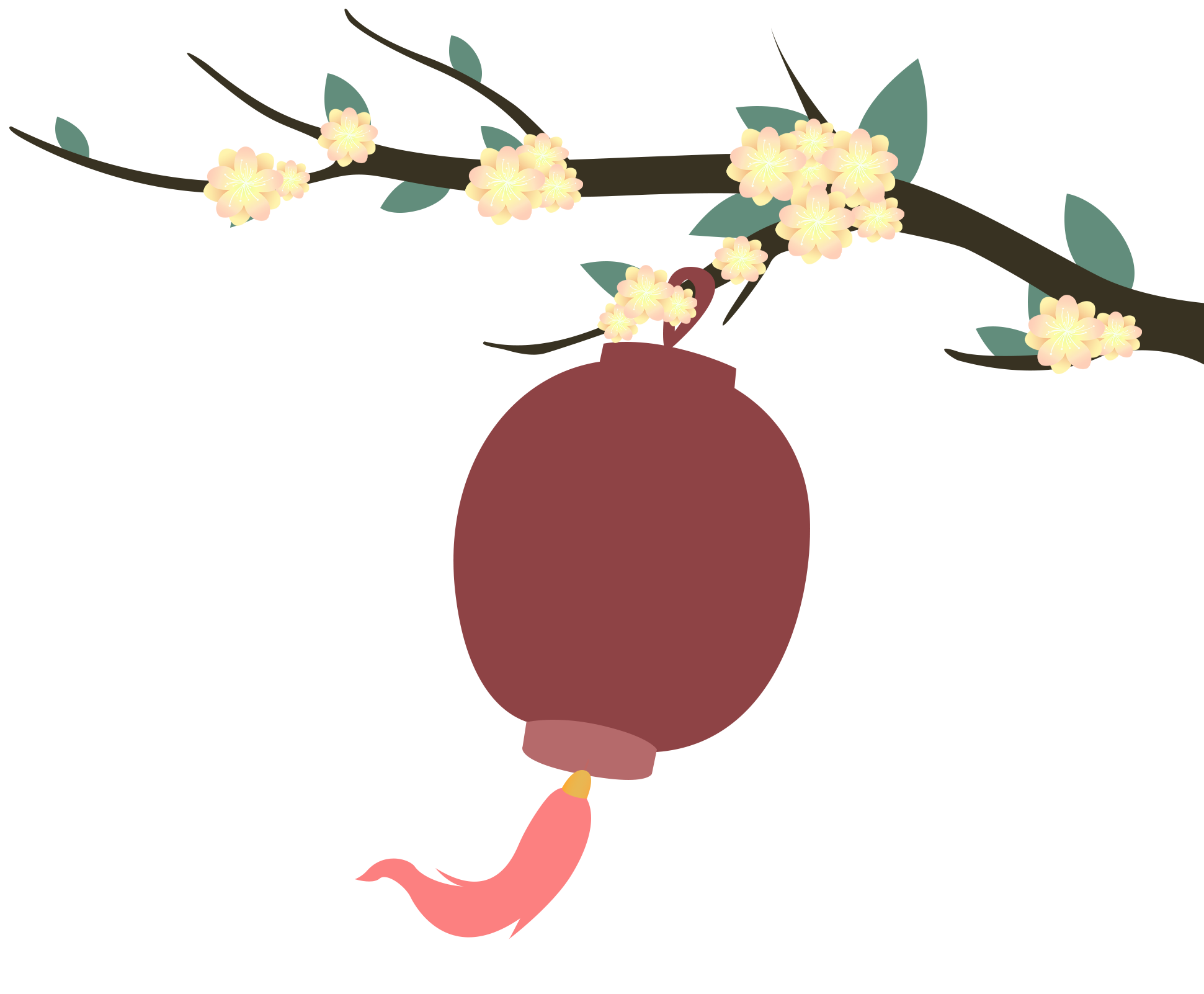 树枝灯笼图片如何画？