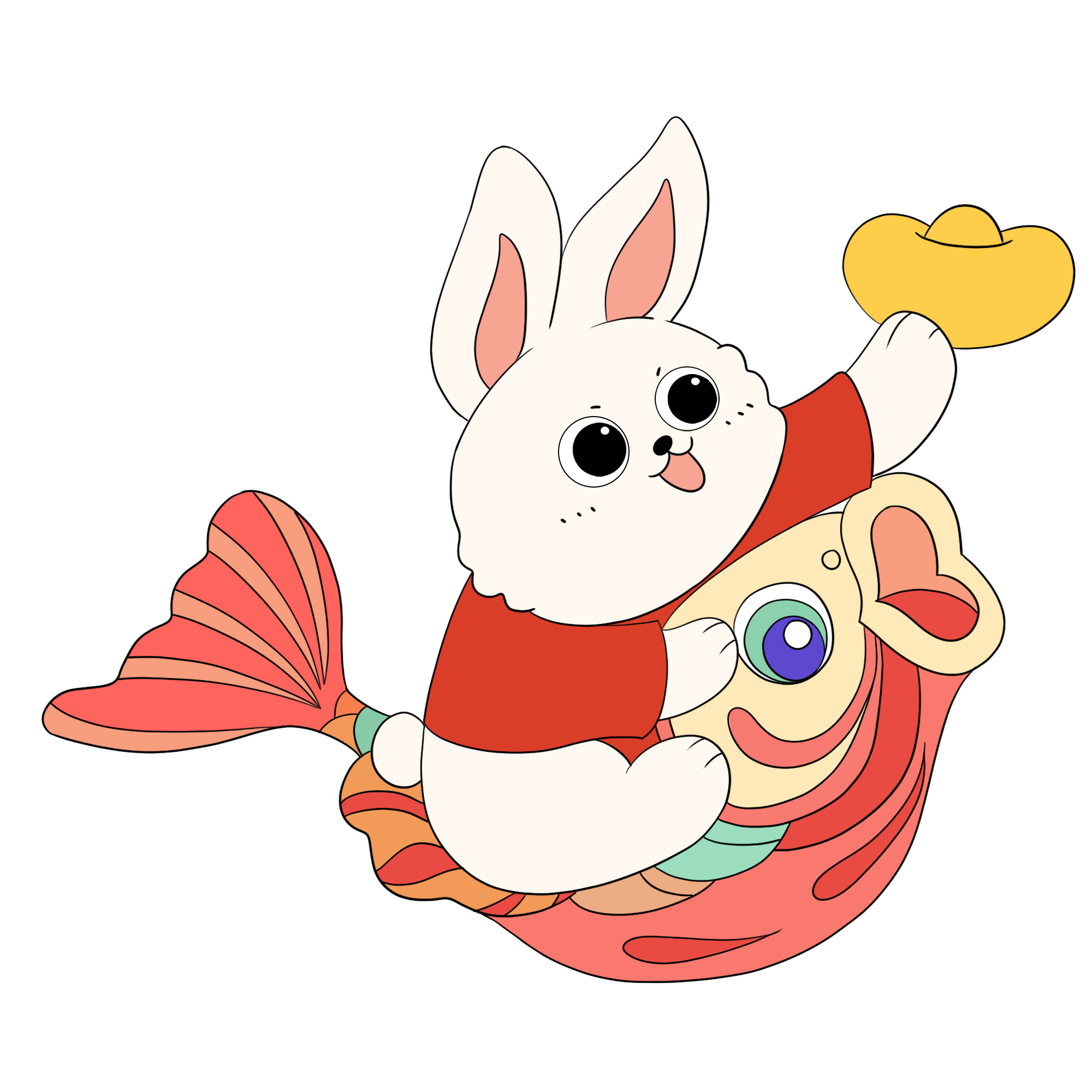 兔年形象图片插画素材怎么画？