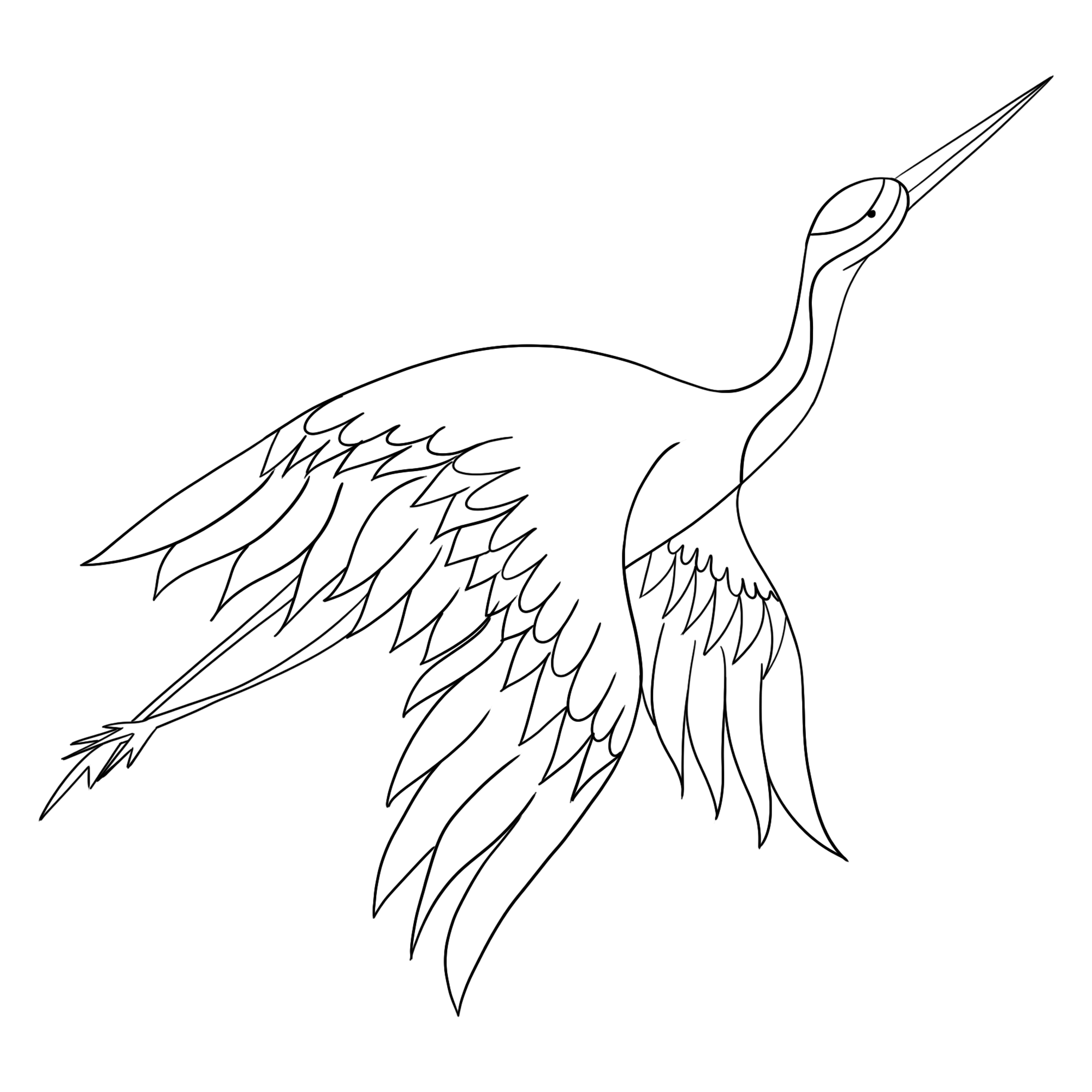 国潮仙鹤插画怎么画？