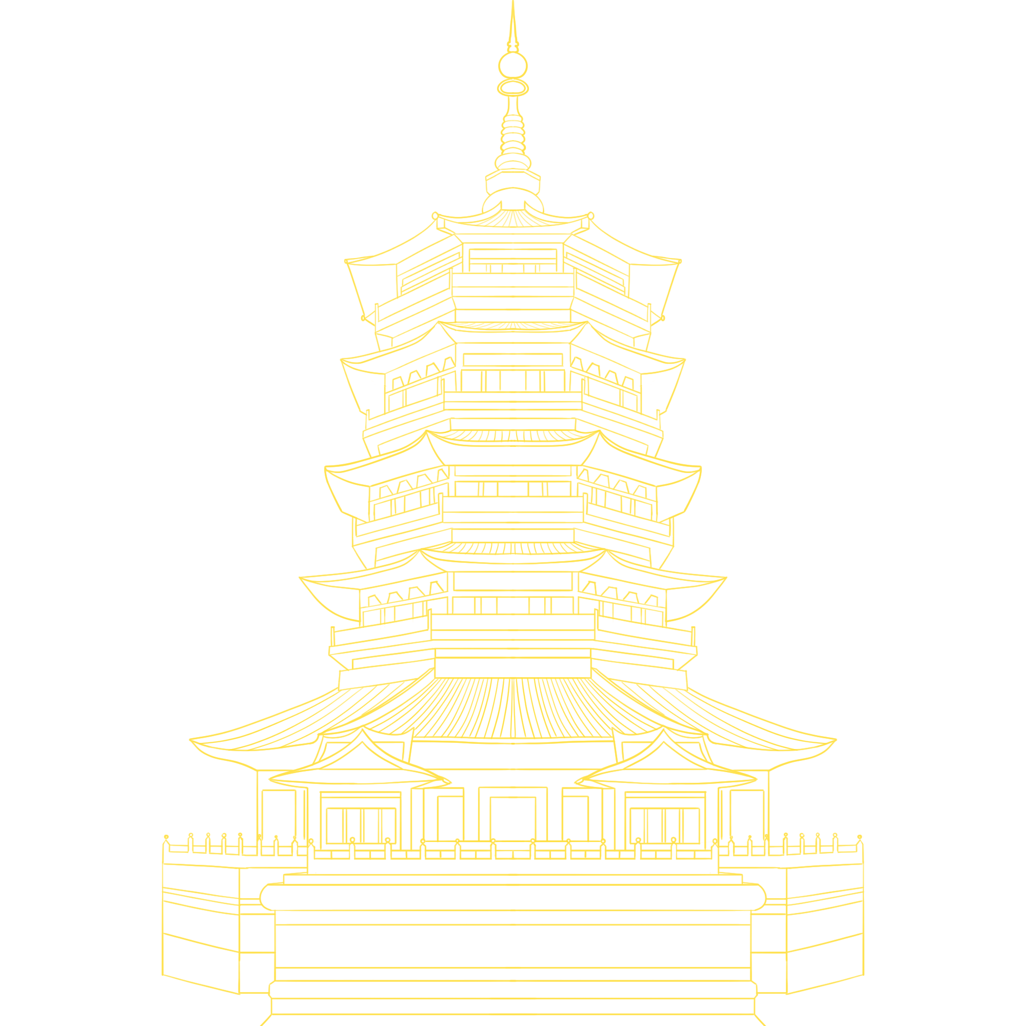 国潮建筑图片素材高清如何画？