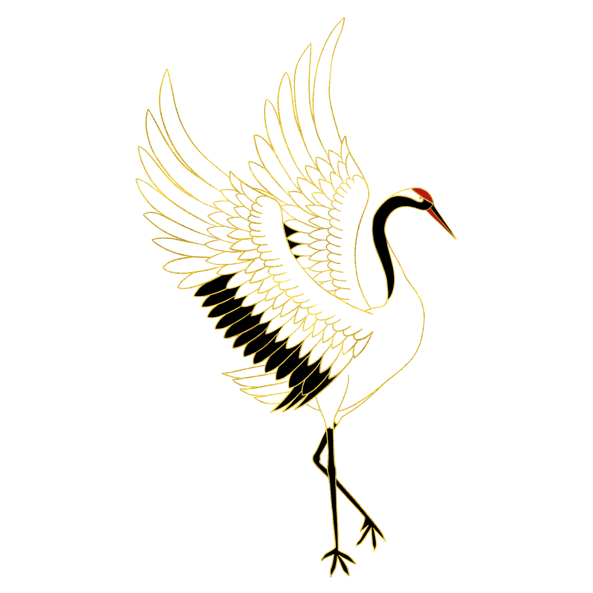 国潮丹顶鹤壁纸制作步骤!