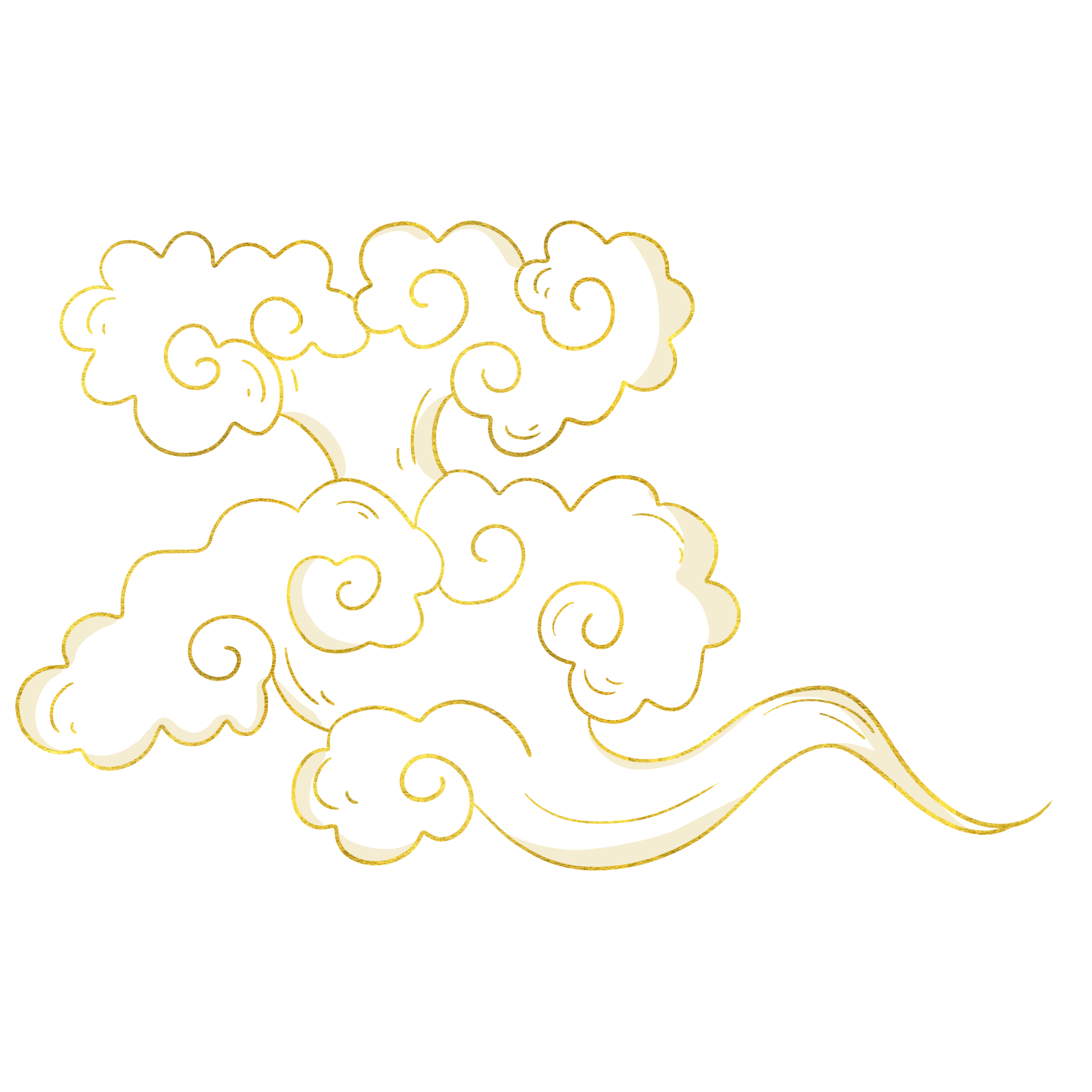 国潮祥云图片素材高清怎样画?