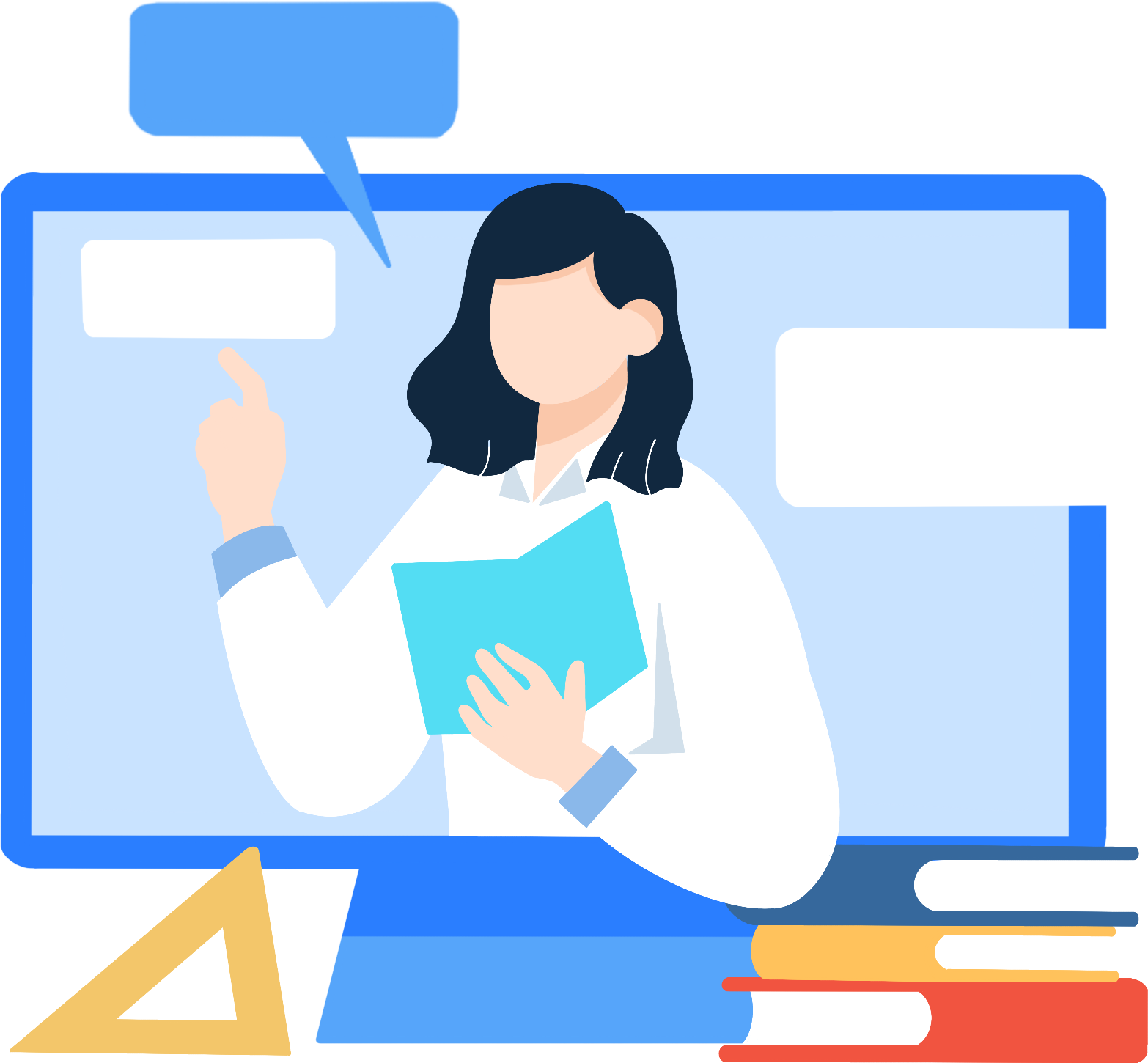 网课图片插画怎么弄怎么画？