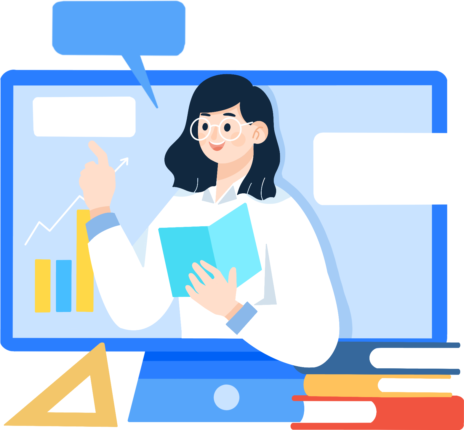 网课图片插画怎么弄怎么画？