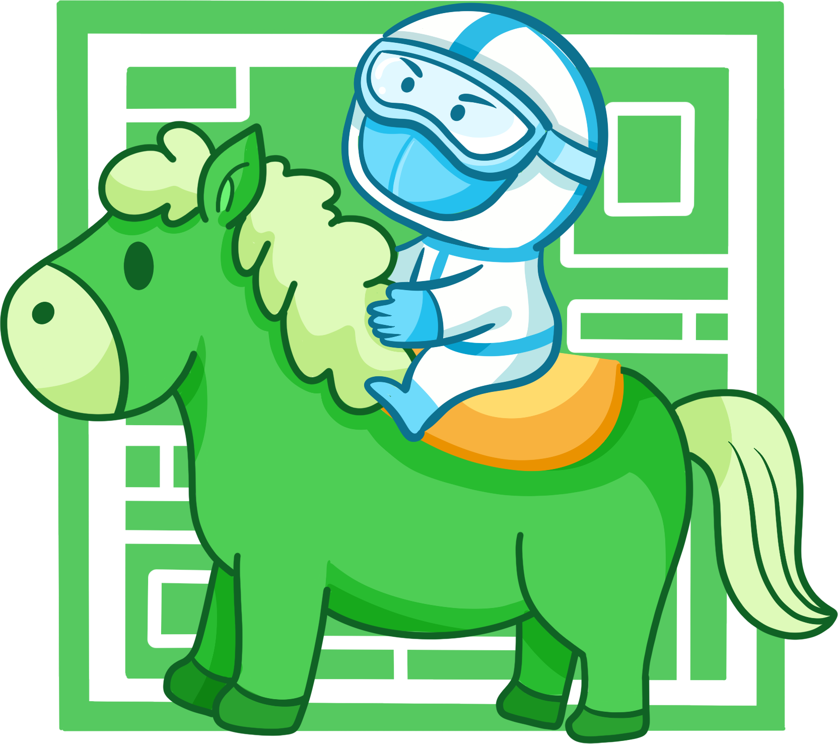 绿码图片插画素材如何画？