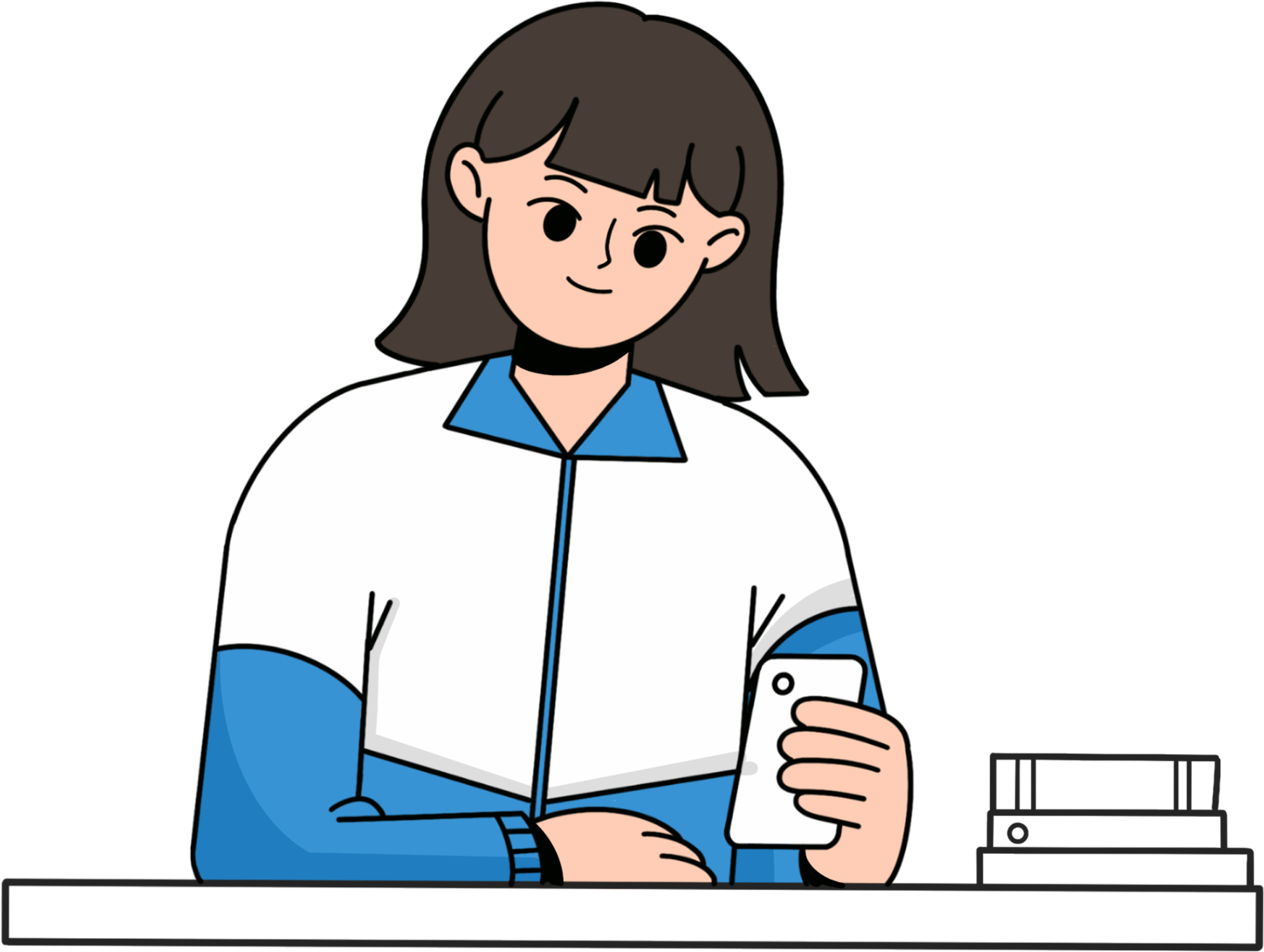 玩手机的女孩怎么画如何绘制?