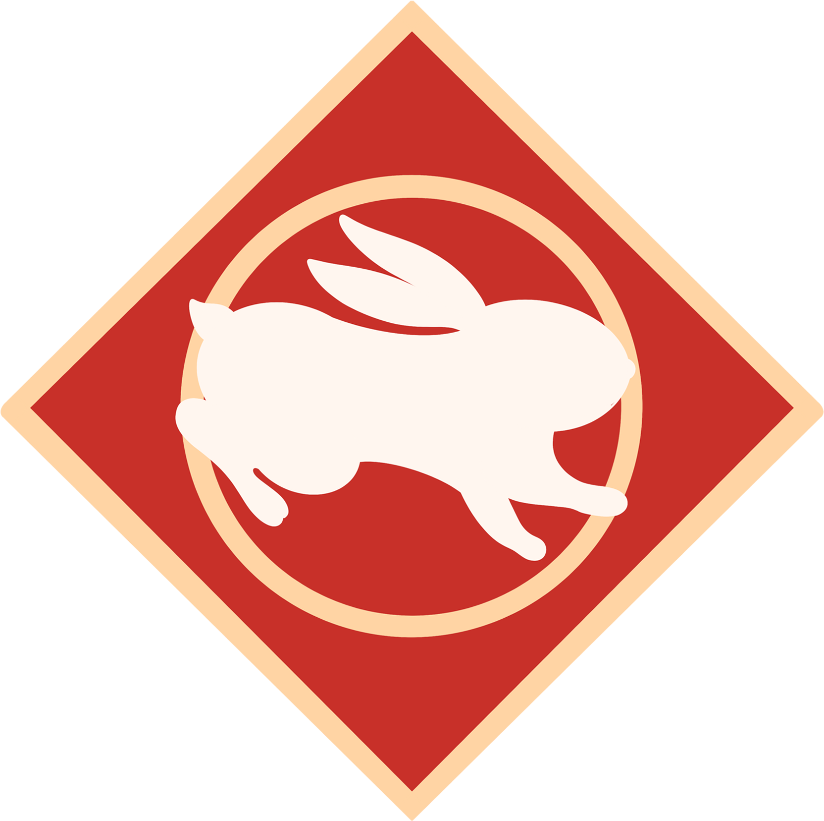 菱形兔子剪纸图片插画教程如何绘制?