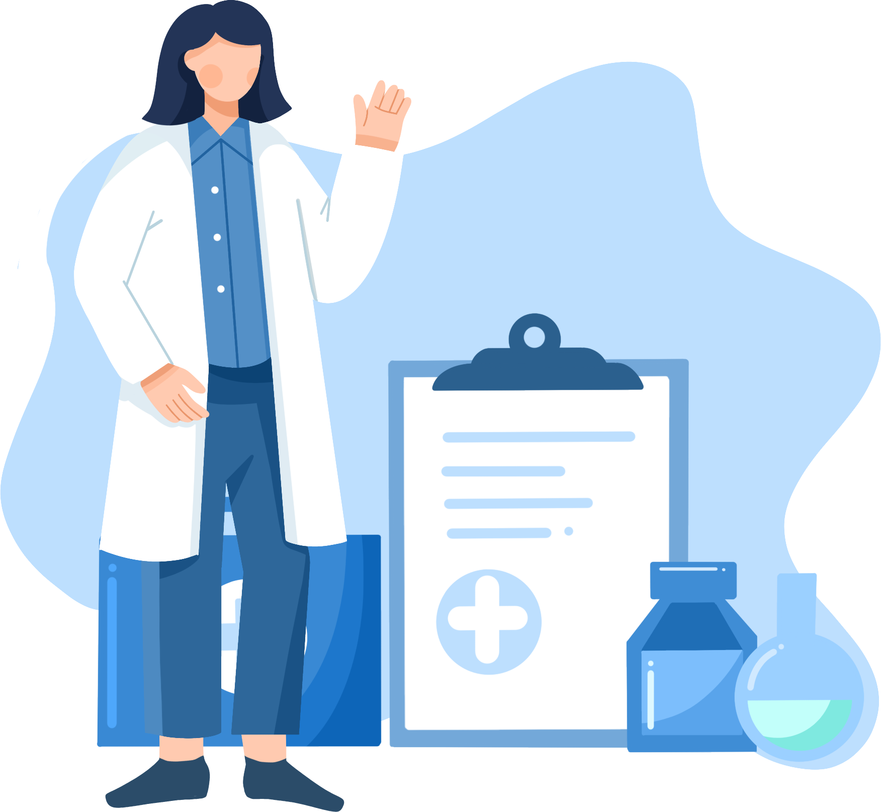 医生医疗器具图片绘画作品怎样画?