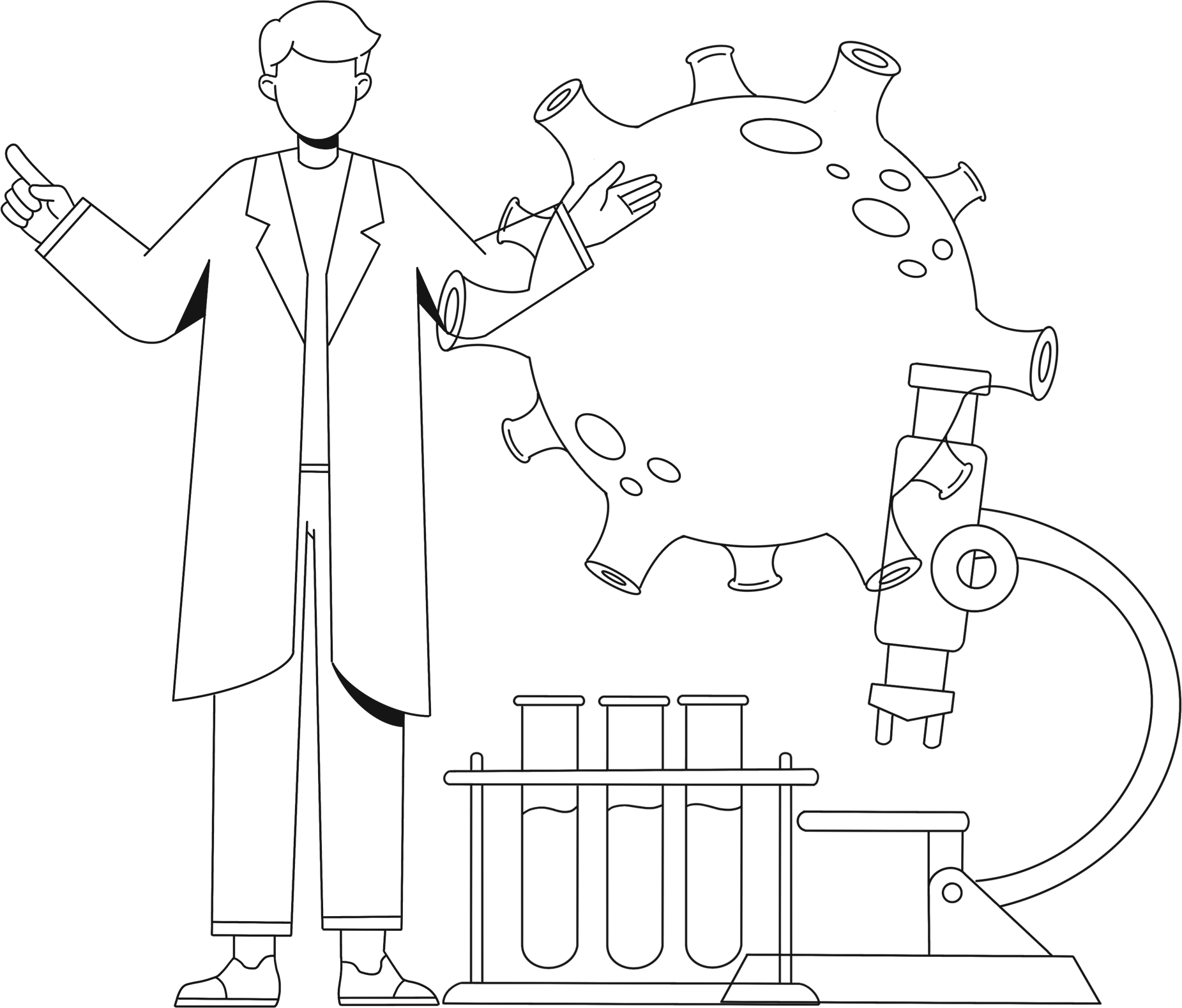 医疗病毒研究图片绘画作品制作步骤！