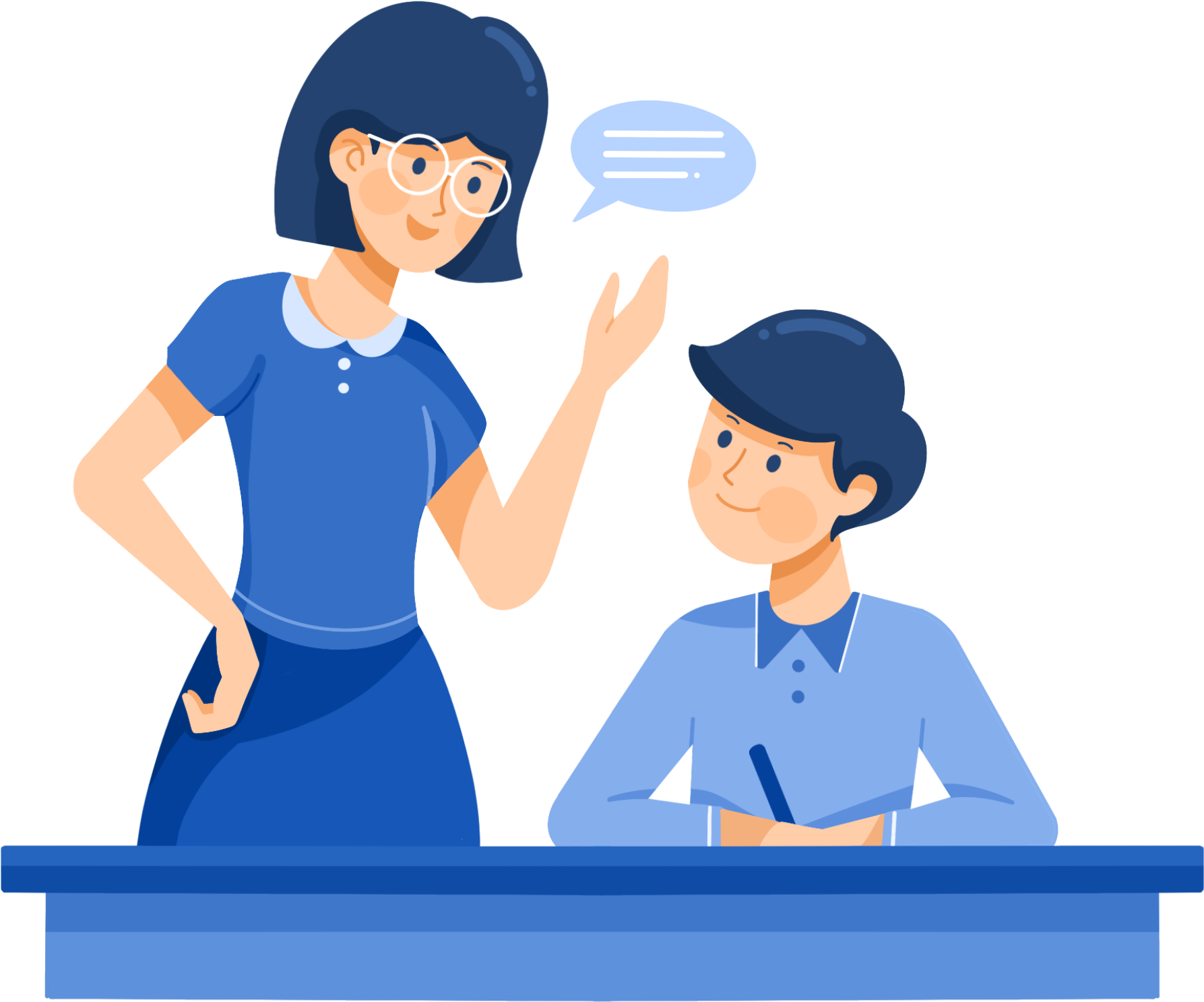 教育老师辅导图片插画素材怎么画？