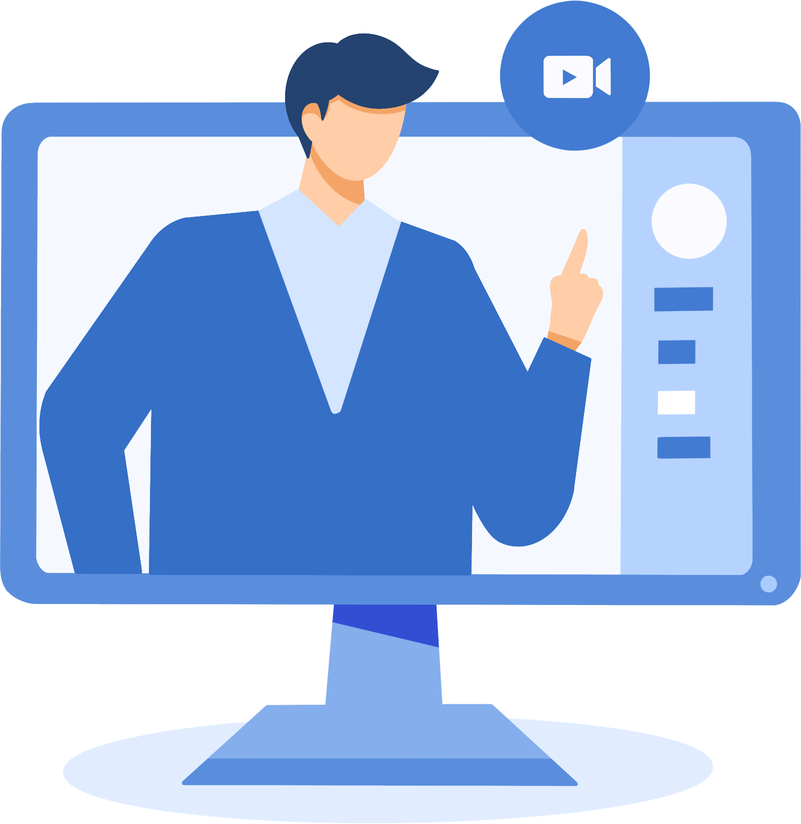 网课教育老师图片插画素材如何绘制?