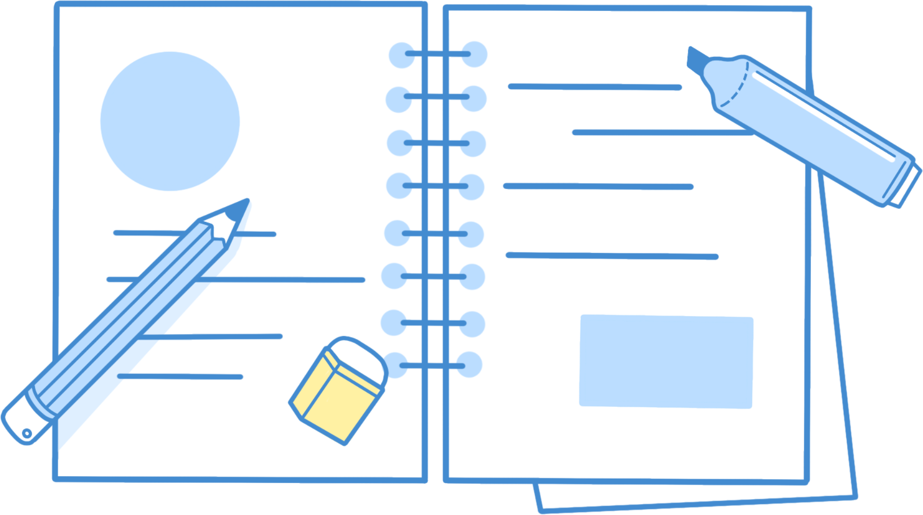 笔和本子图片大全如何画？