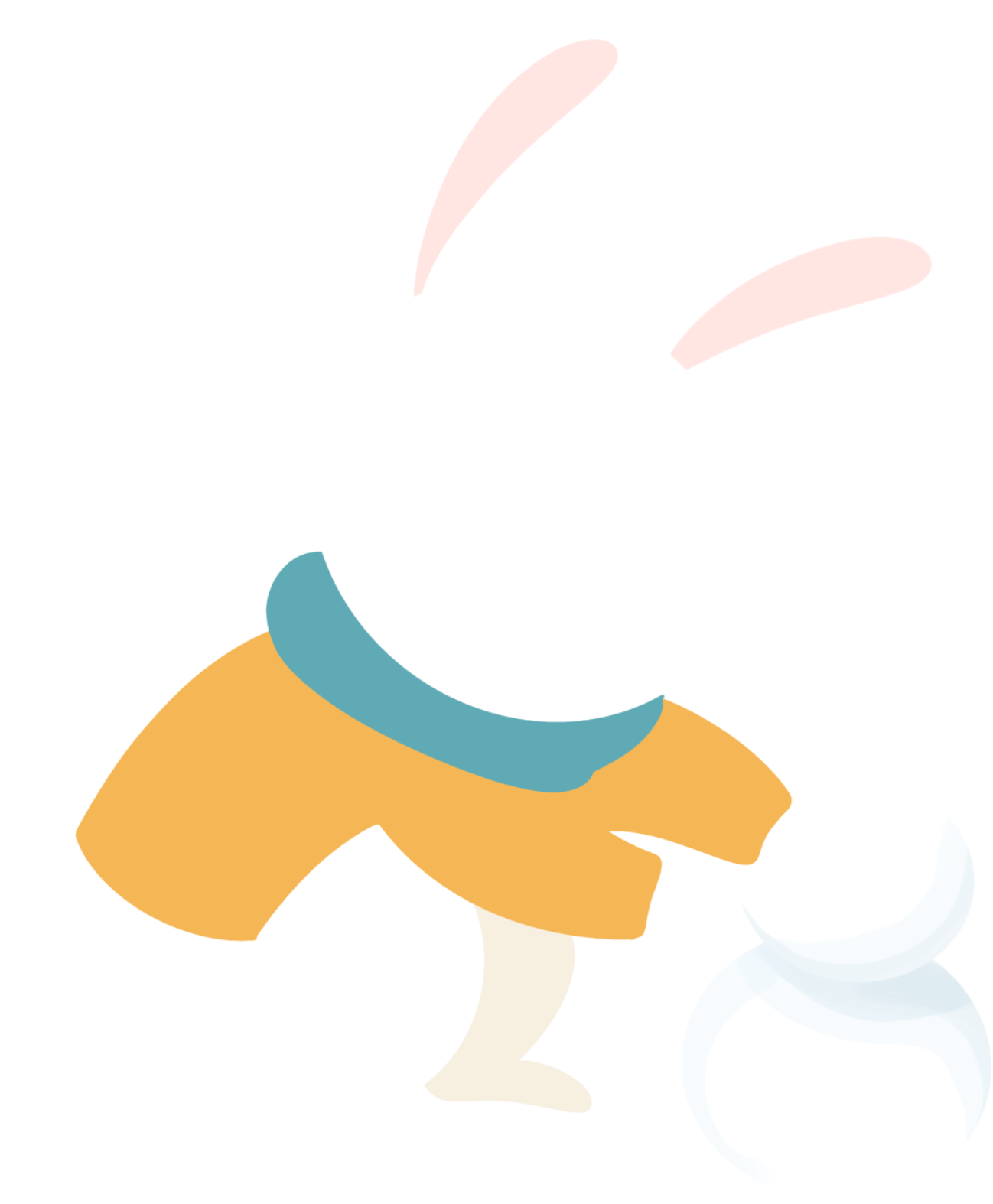 兔子堆雪人图片插画简笔画制作步骤！
