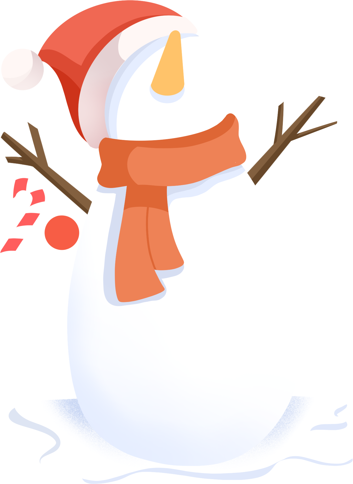 礼物雪人图片插画简单制作方法！