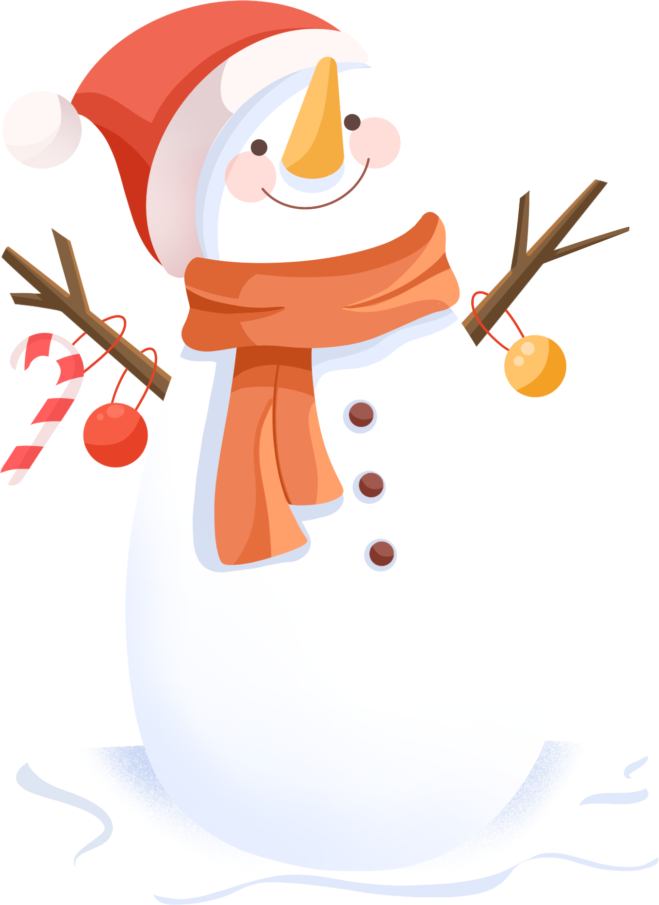 礼物雪人图片插画简单制作方法！