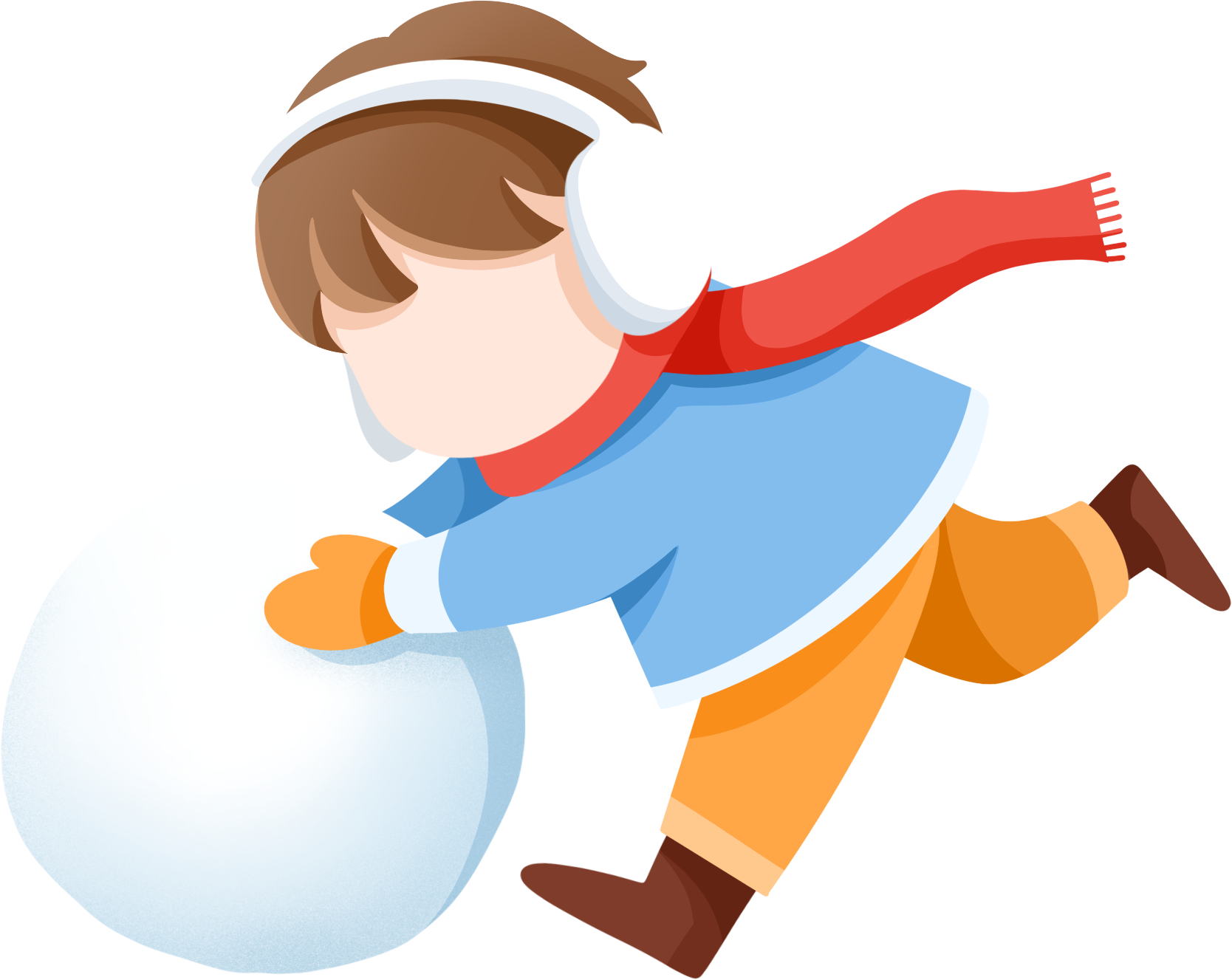 滚雪球图片绘画作品如何绘制?