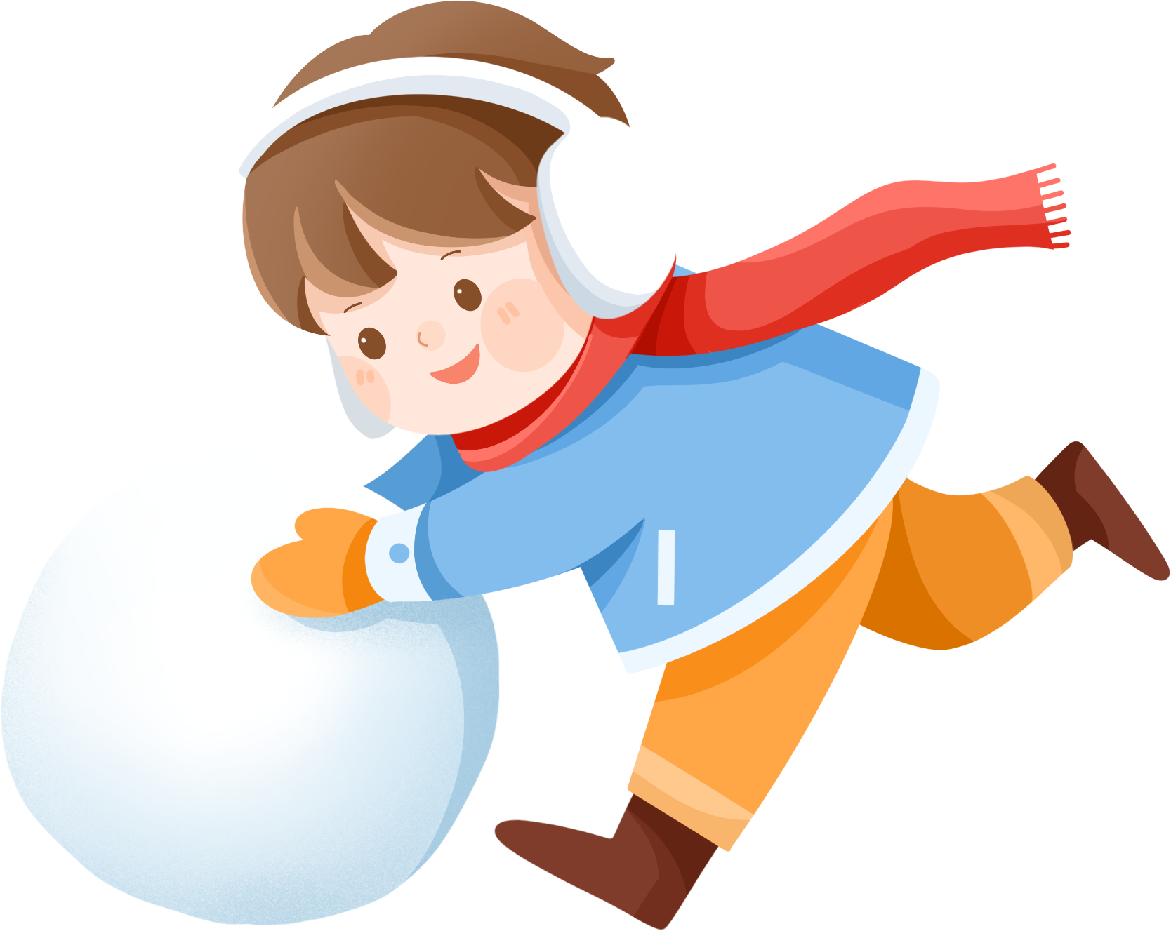 滚雪球图片绘画作品如何绘制?