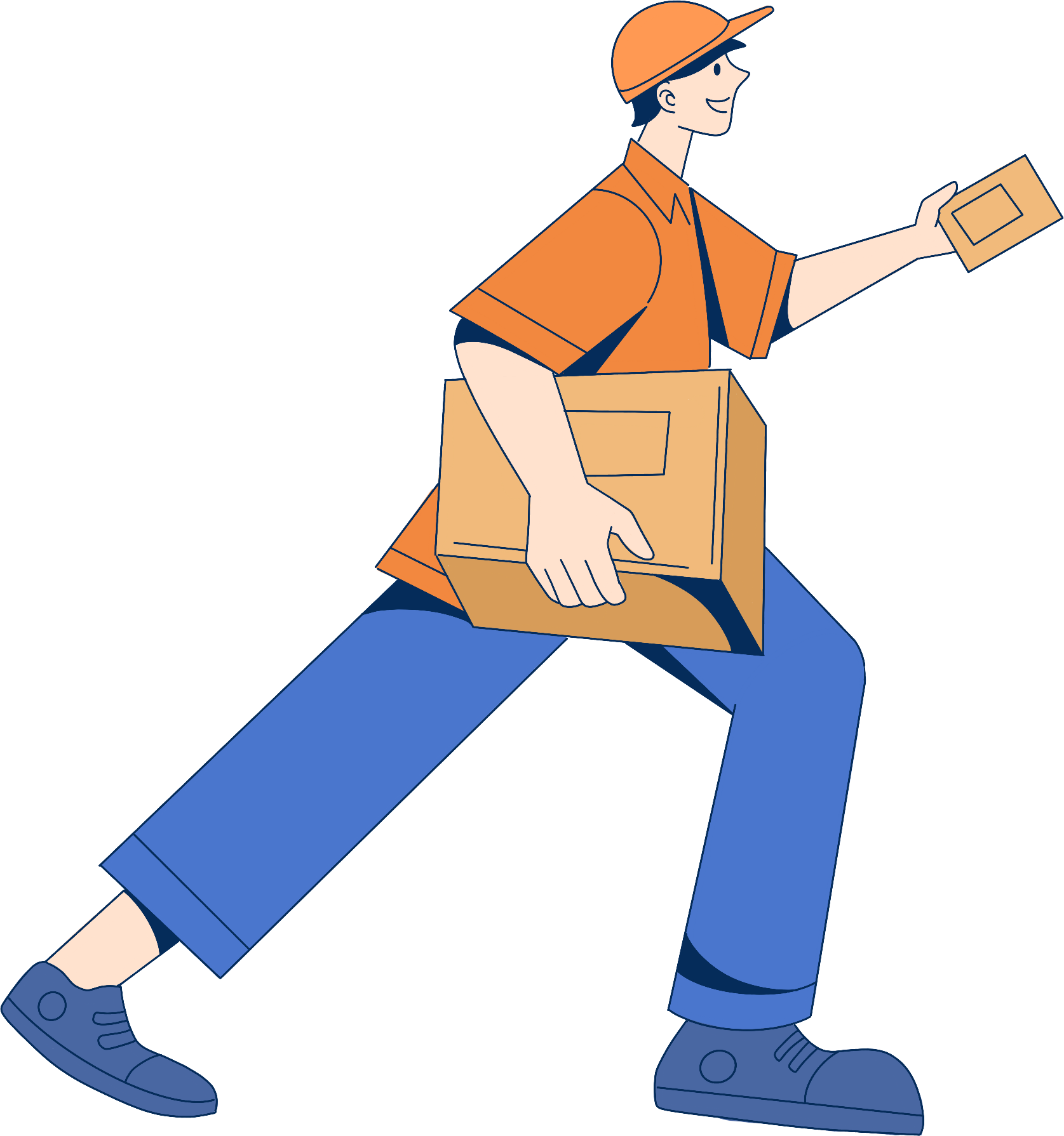 快递员图片绘画作品制作技巧！