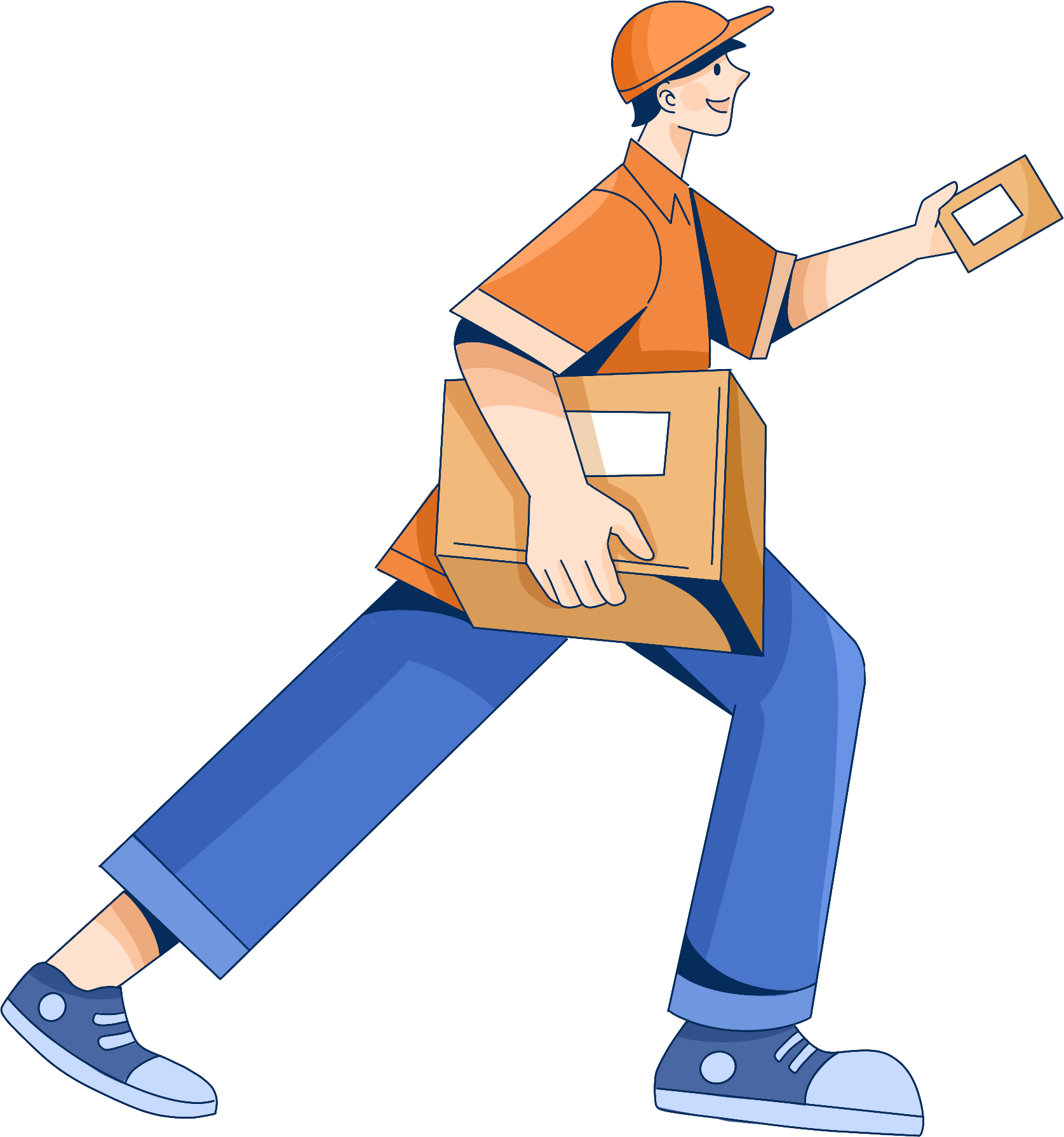 快递员图片绘画作品制作技巧！