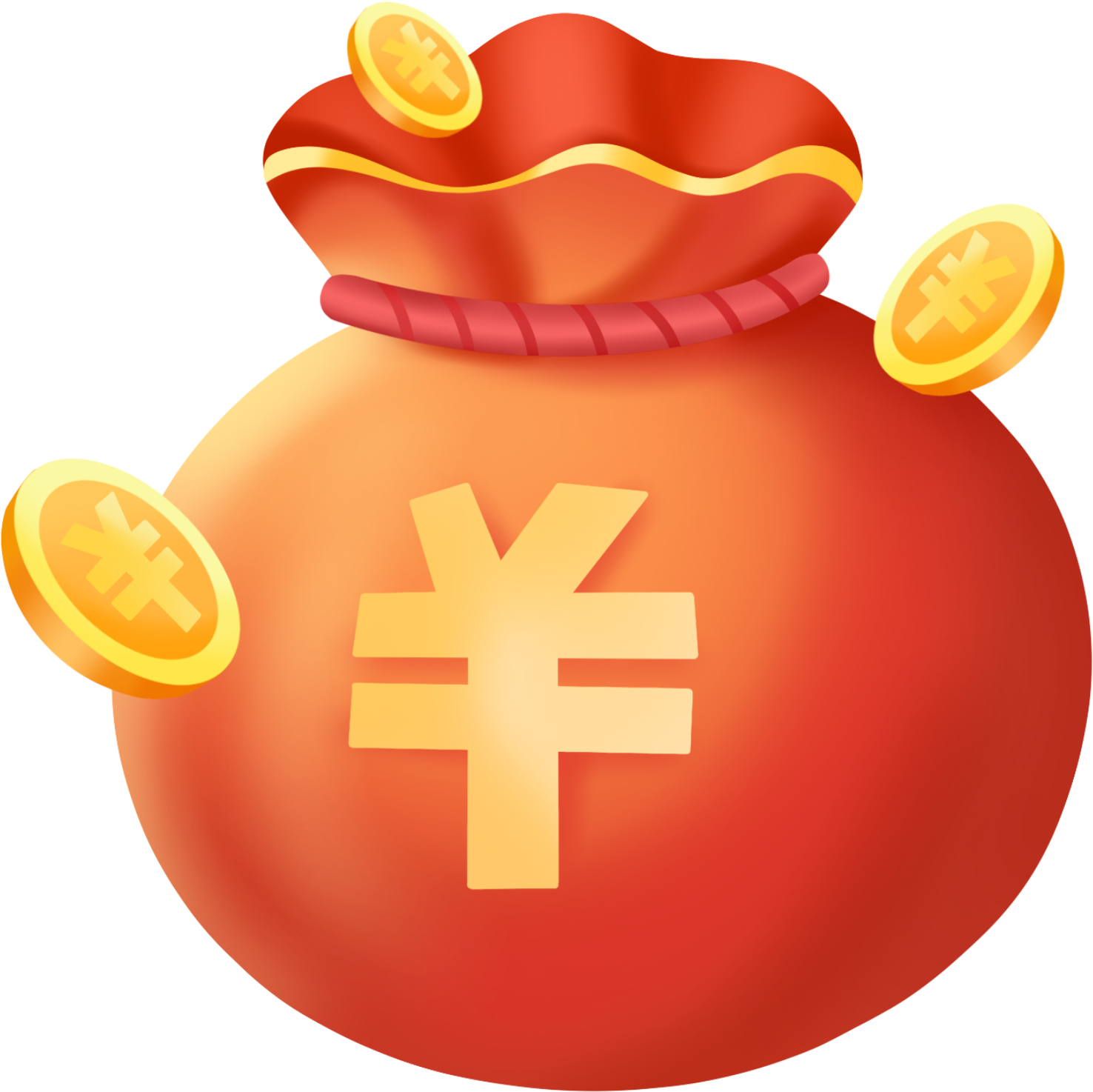 红包福袋金币图片素材下载怎样画？
