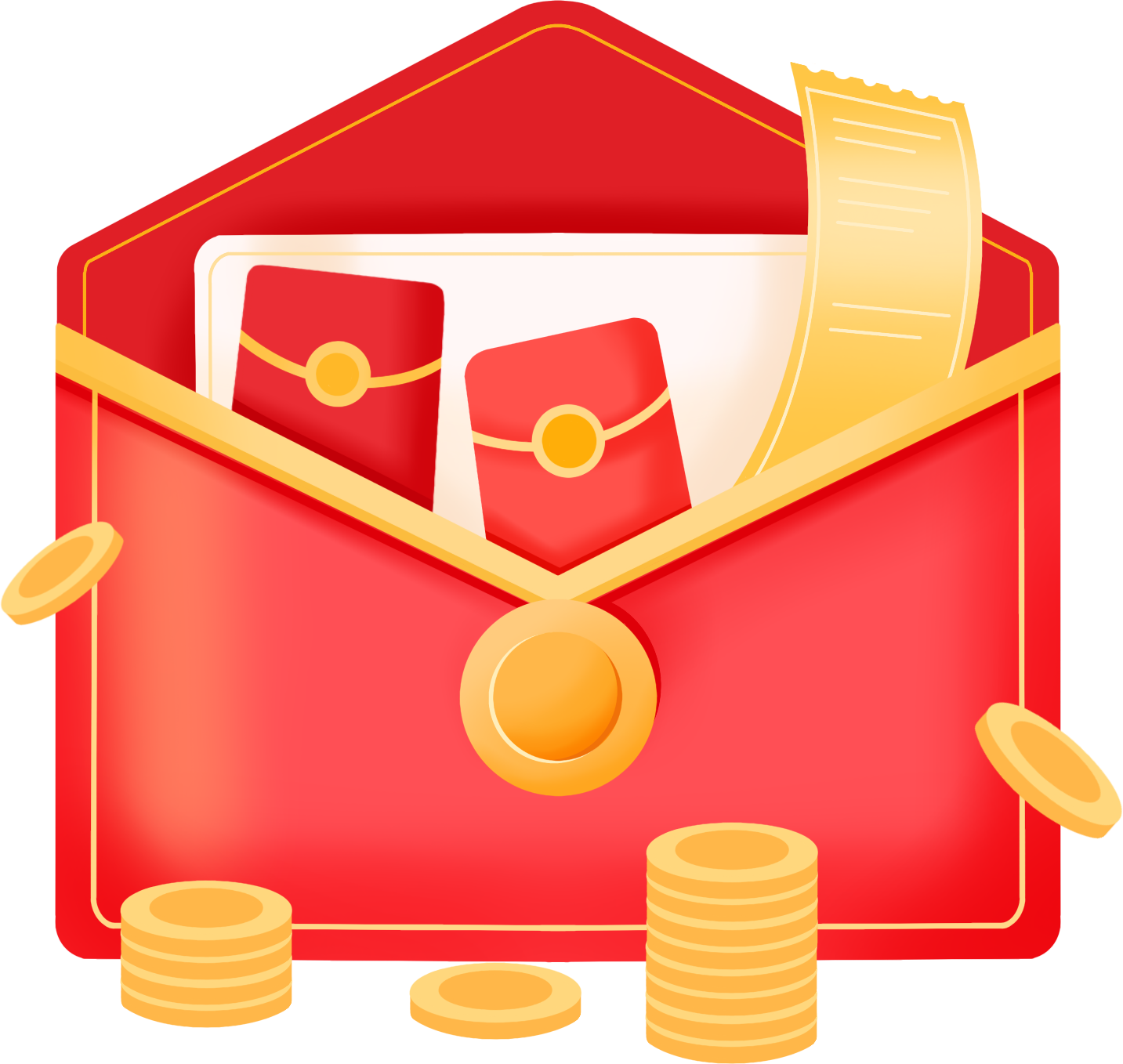 红包金币图片素材下载怎样画？