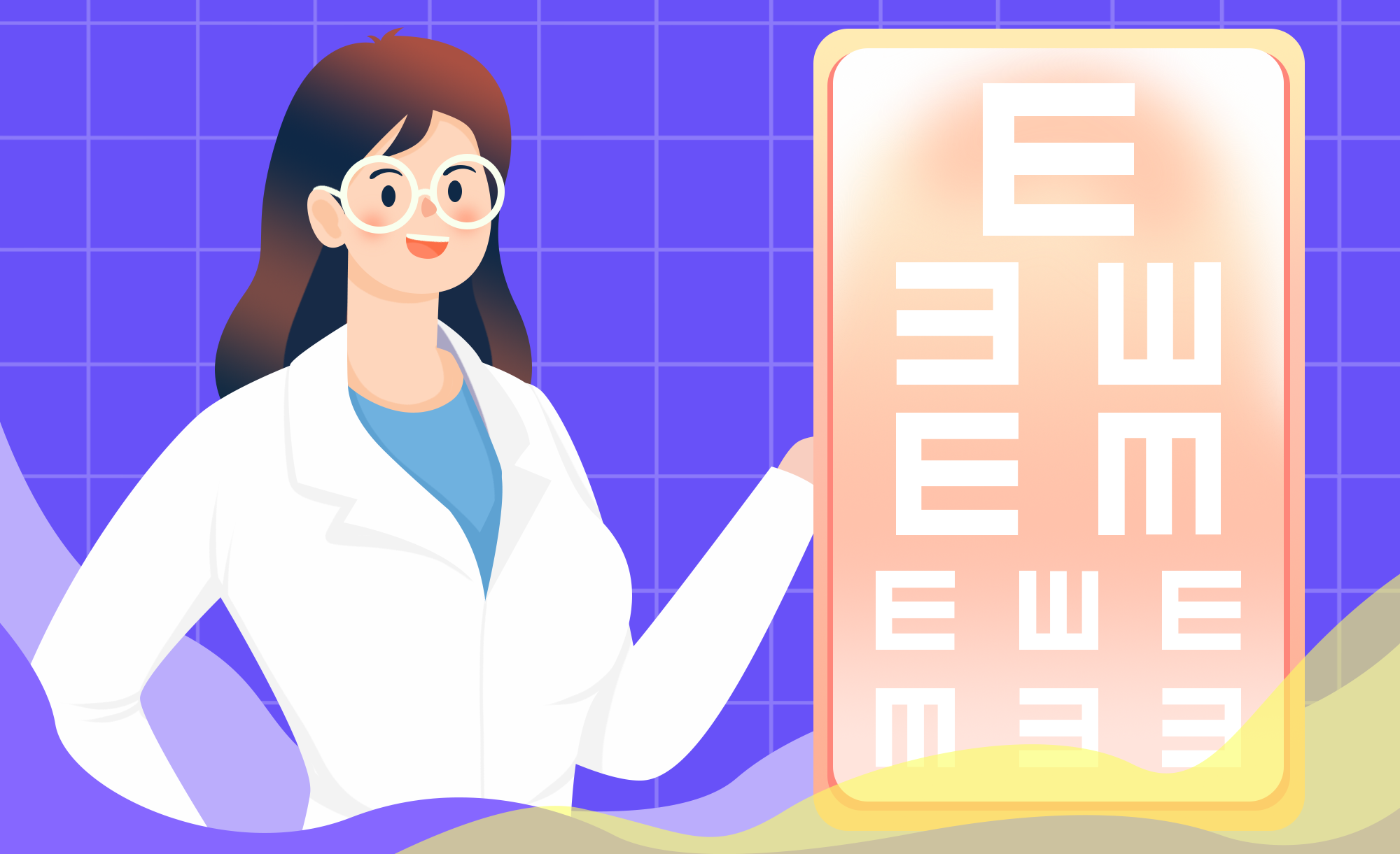 医生测视力图片绘画图制作方法！