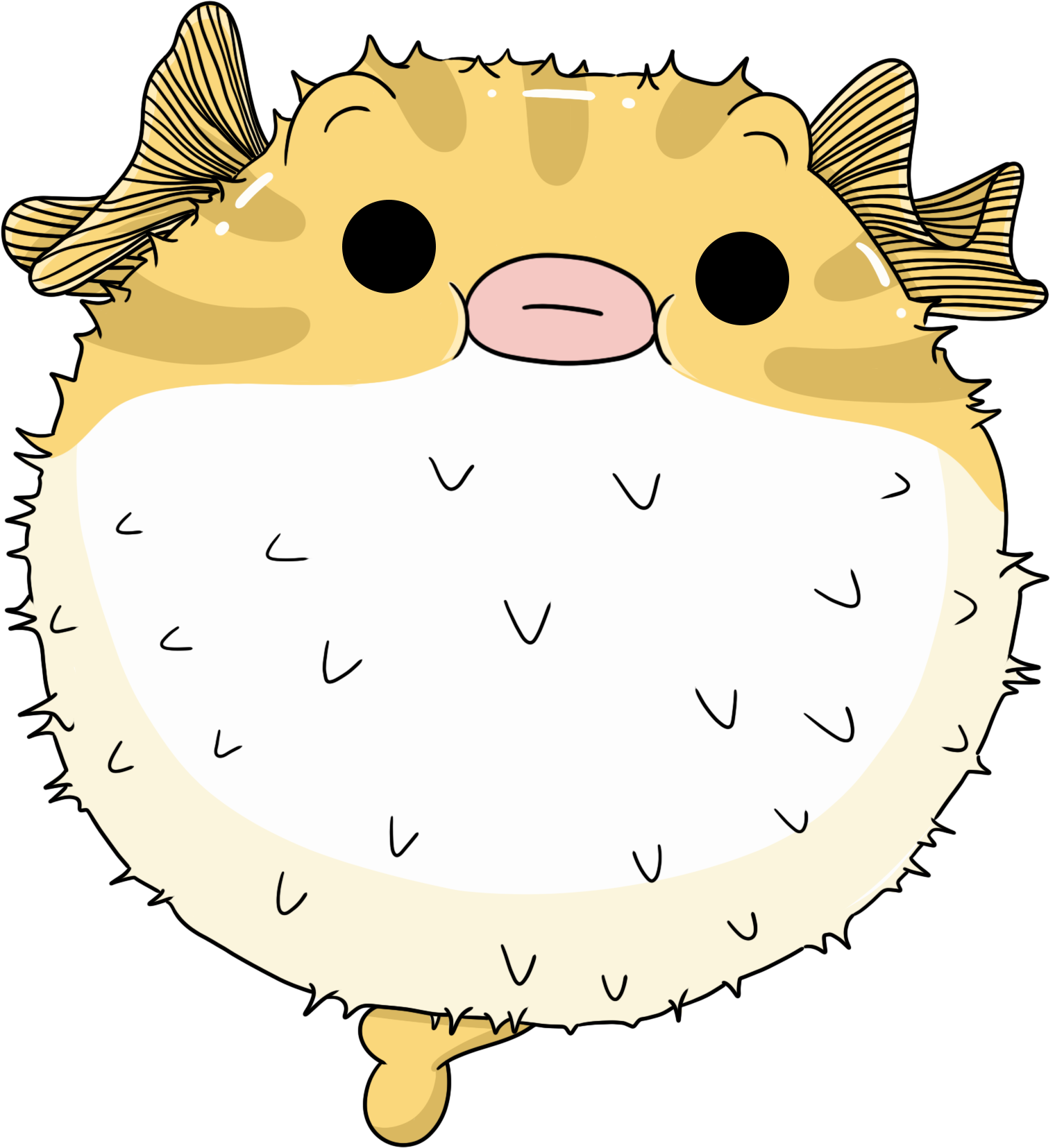 河豚插画作品如何制作?