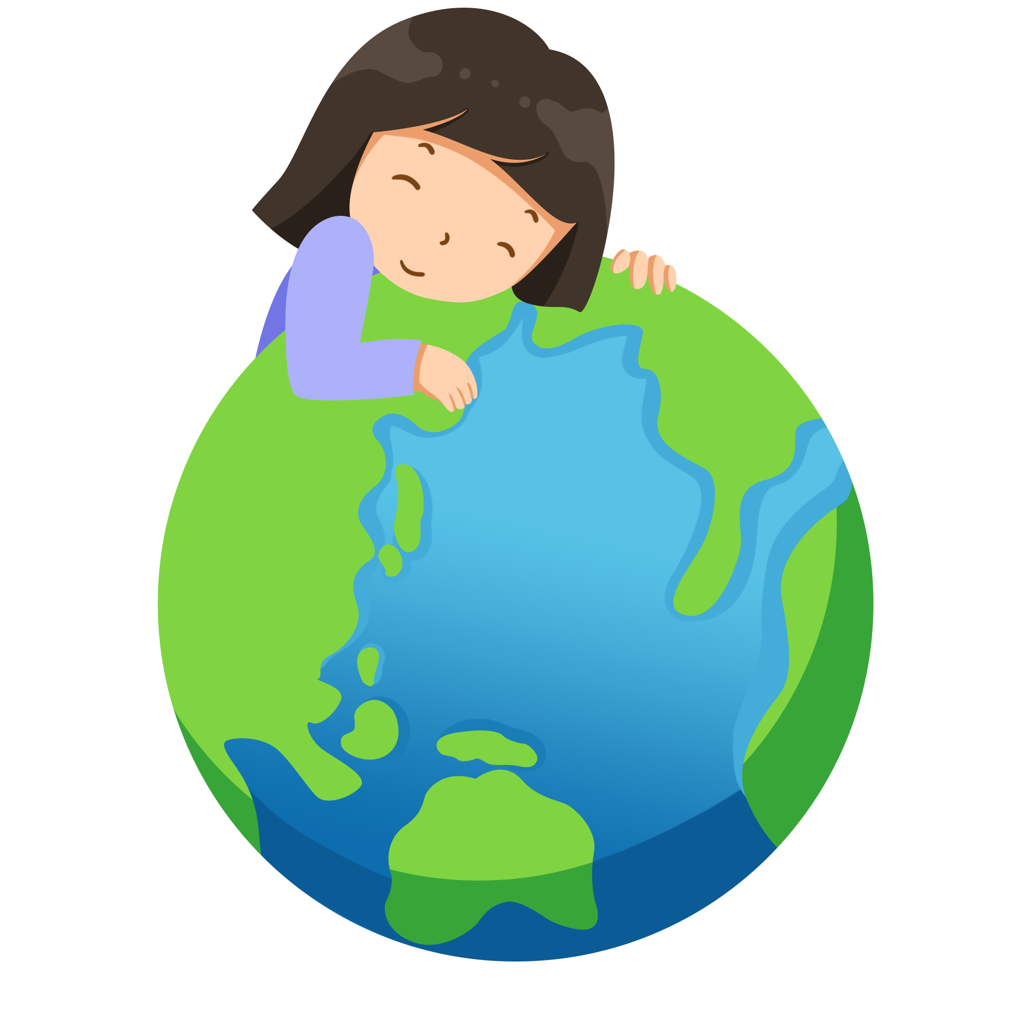 小孩趴在地球上素材视频怎样画？