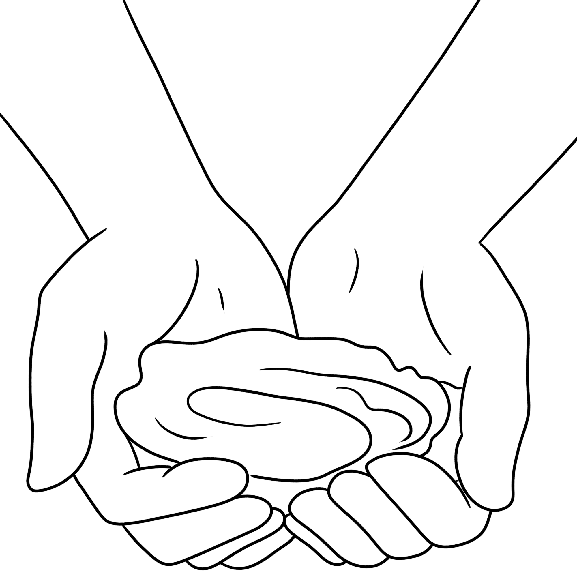 双手捧水素材图片制作步骤!