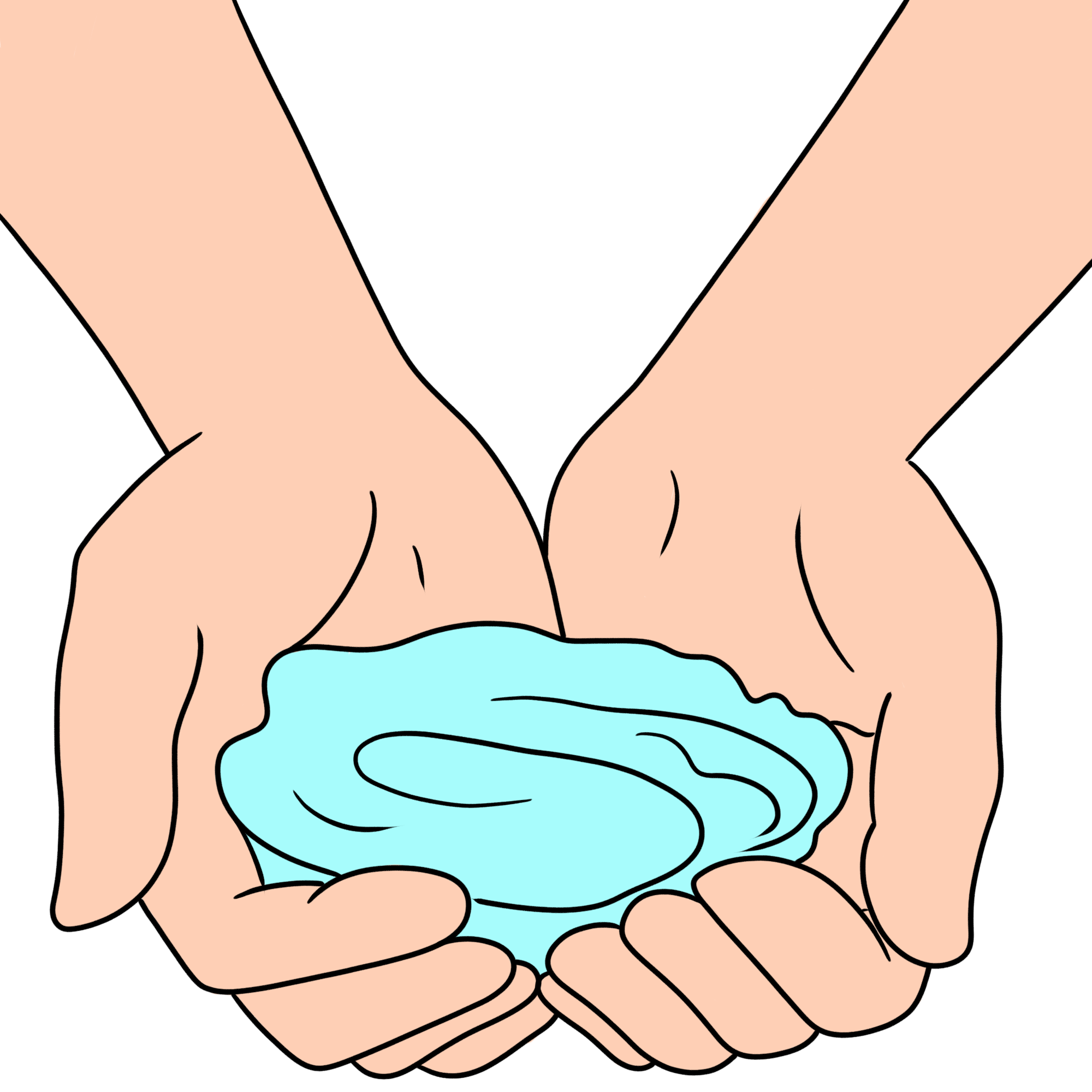 双手捧水素材图片制作步骤!