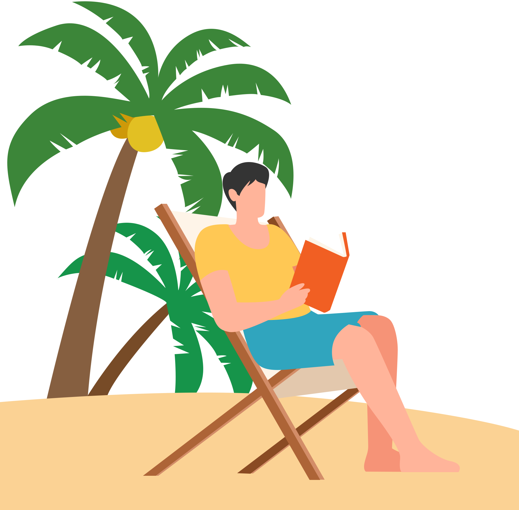 休闲度假插画图片如何制作?