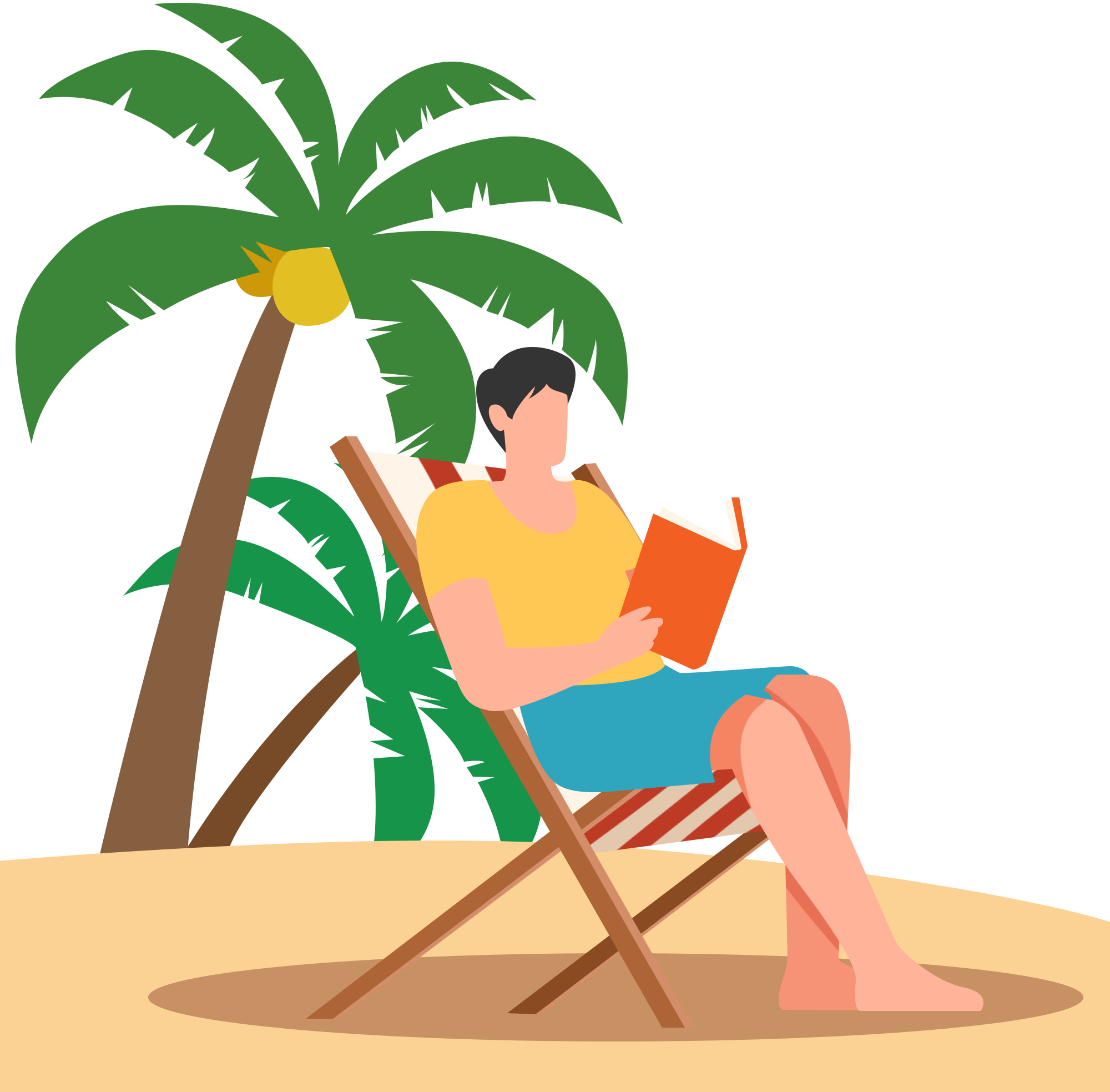 休闲度假插画图片如何制作?