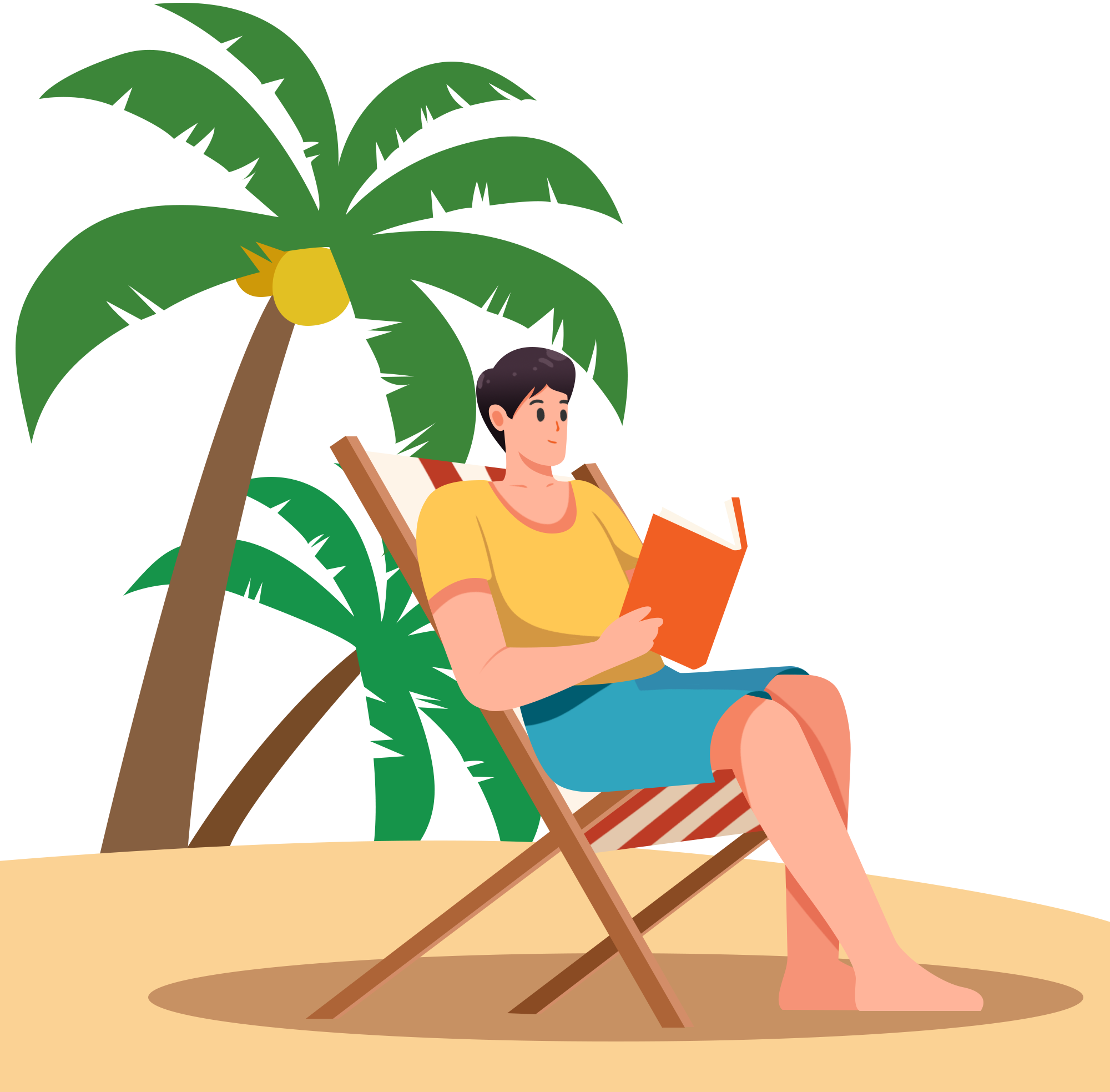 休闲度假插画图片如何制作?