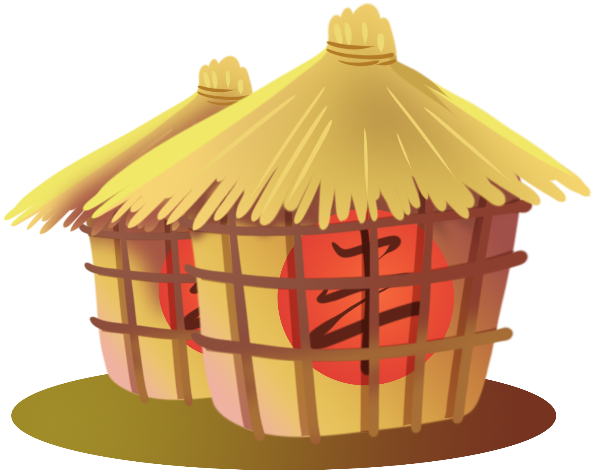 草房子 插画制作步骤！