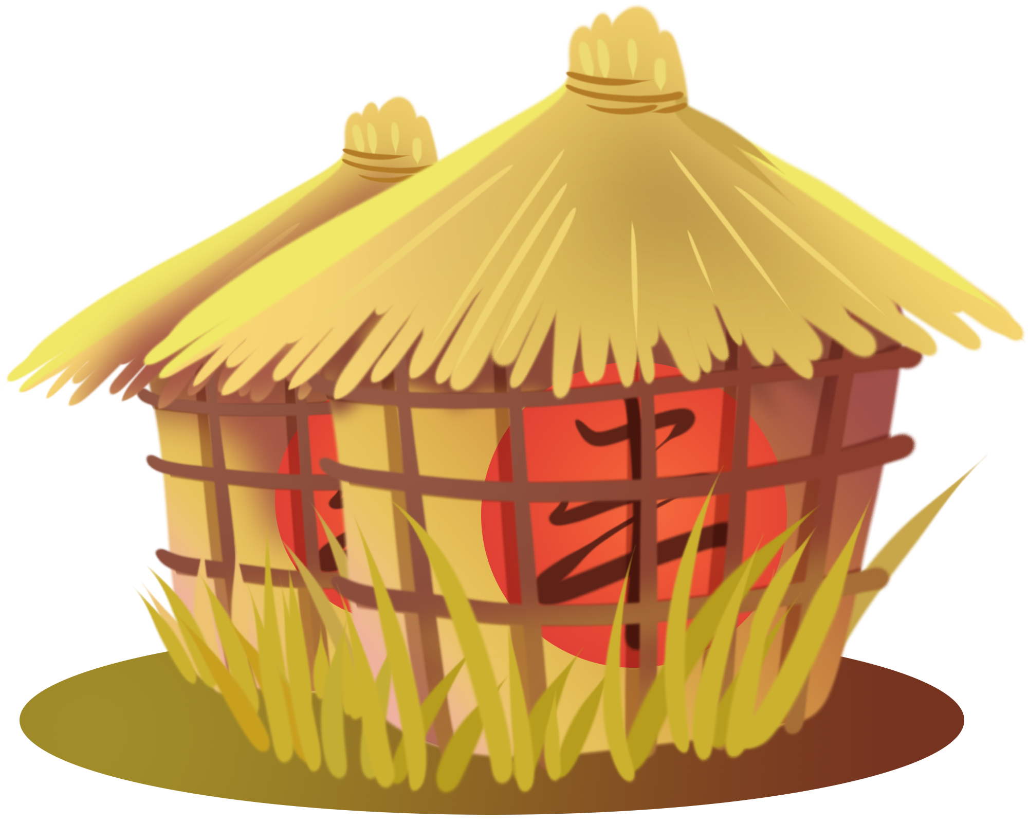 草房子 插画制作步骤！