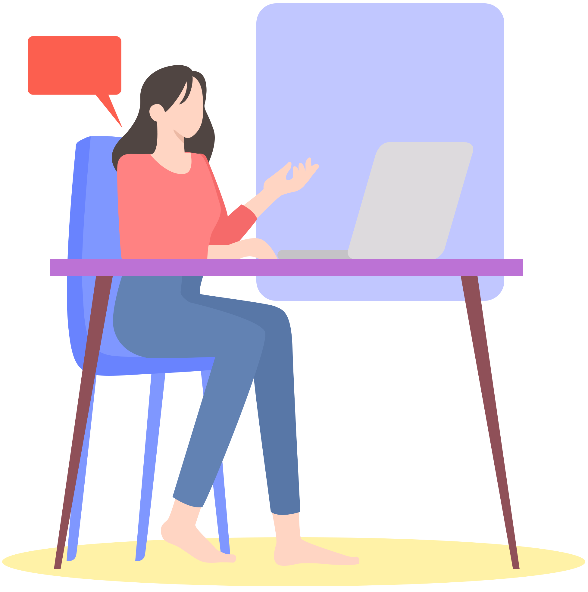 商务统计女生插画怎样画？