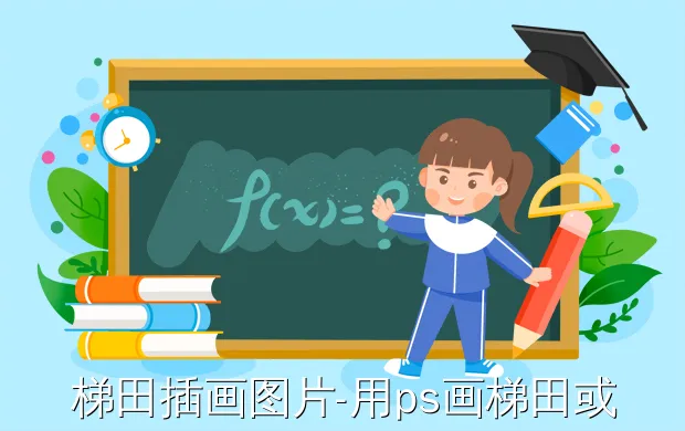 梯田插画图片-用ps画梯田或者花田这样的,应该怎么画?