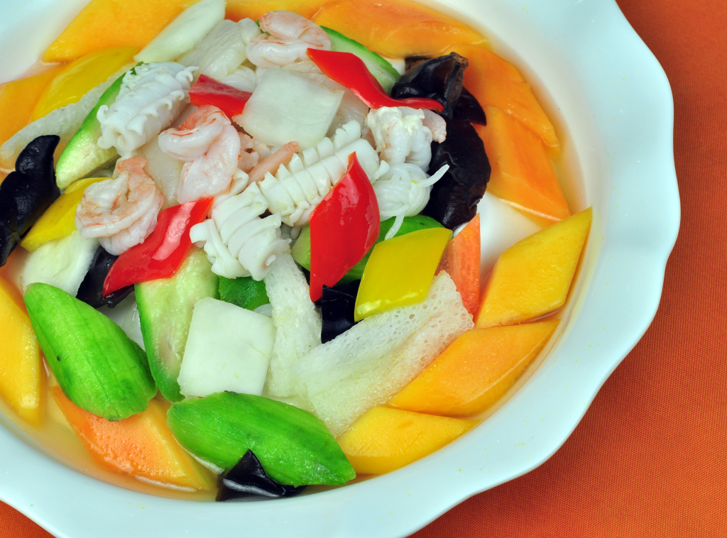 爽口炒青菜饭店展示图版权图片下载